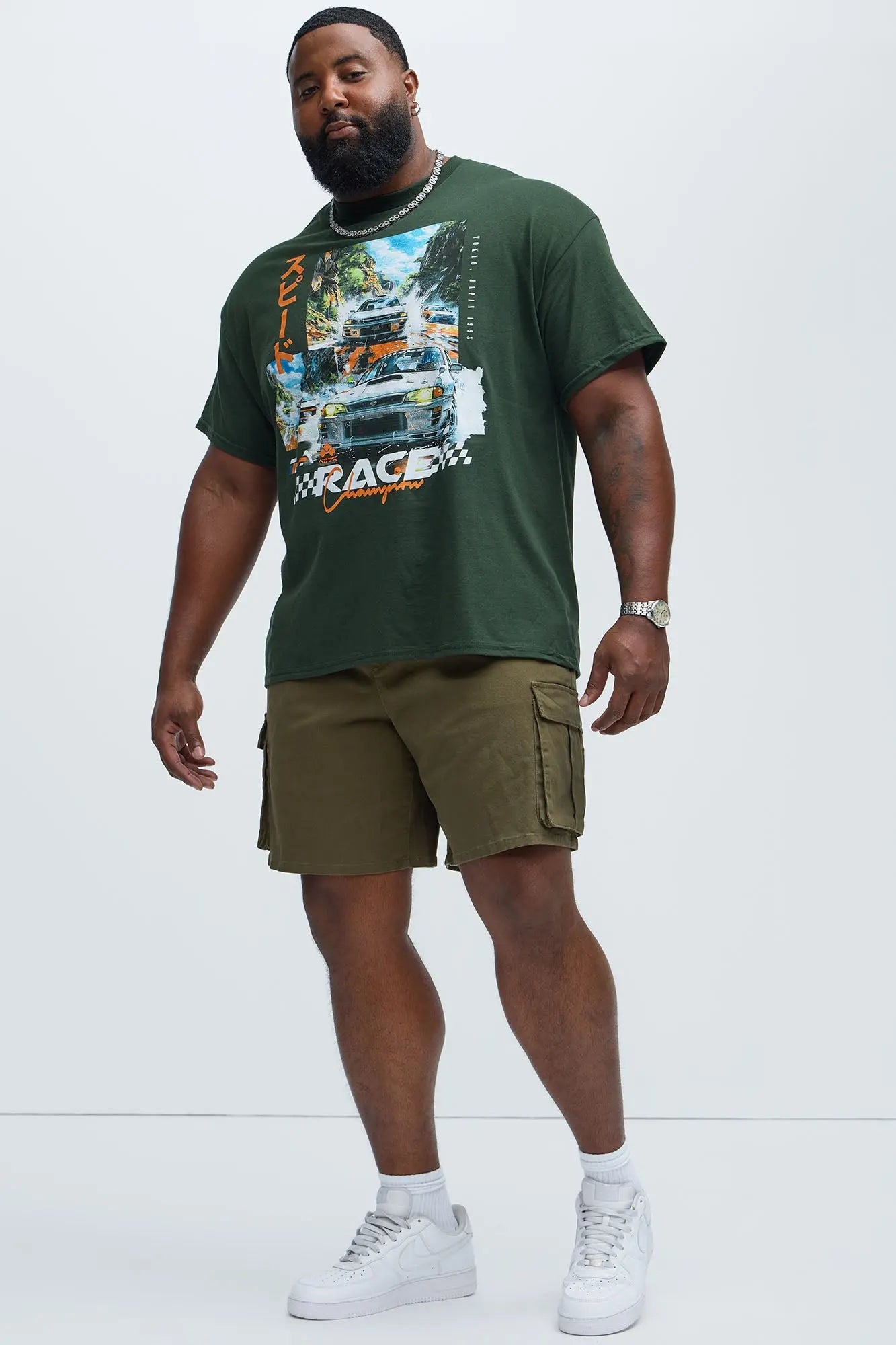 Twill Volley Cargo Shorts - Olive Fashion Nova