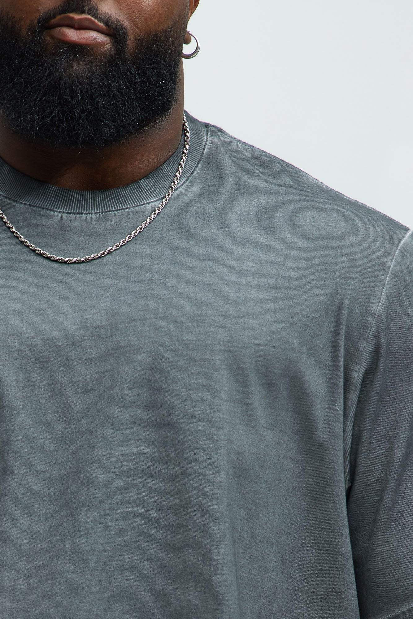 Tinted Wash Boxy Cropped Heavyweight Short Sleeve Tee - Grey Fashion Nova
