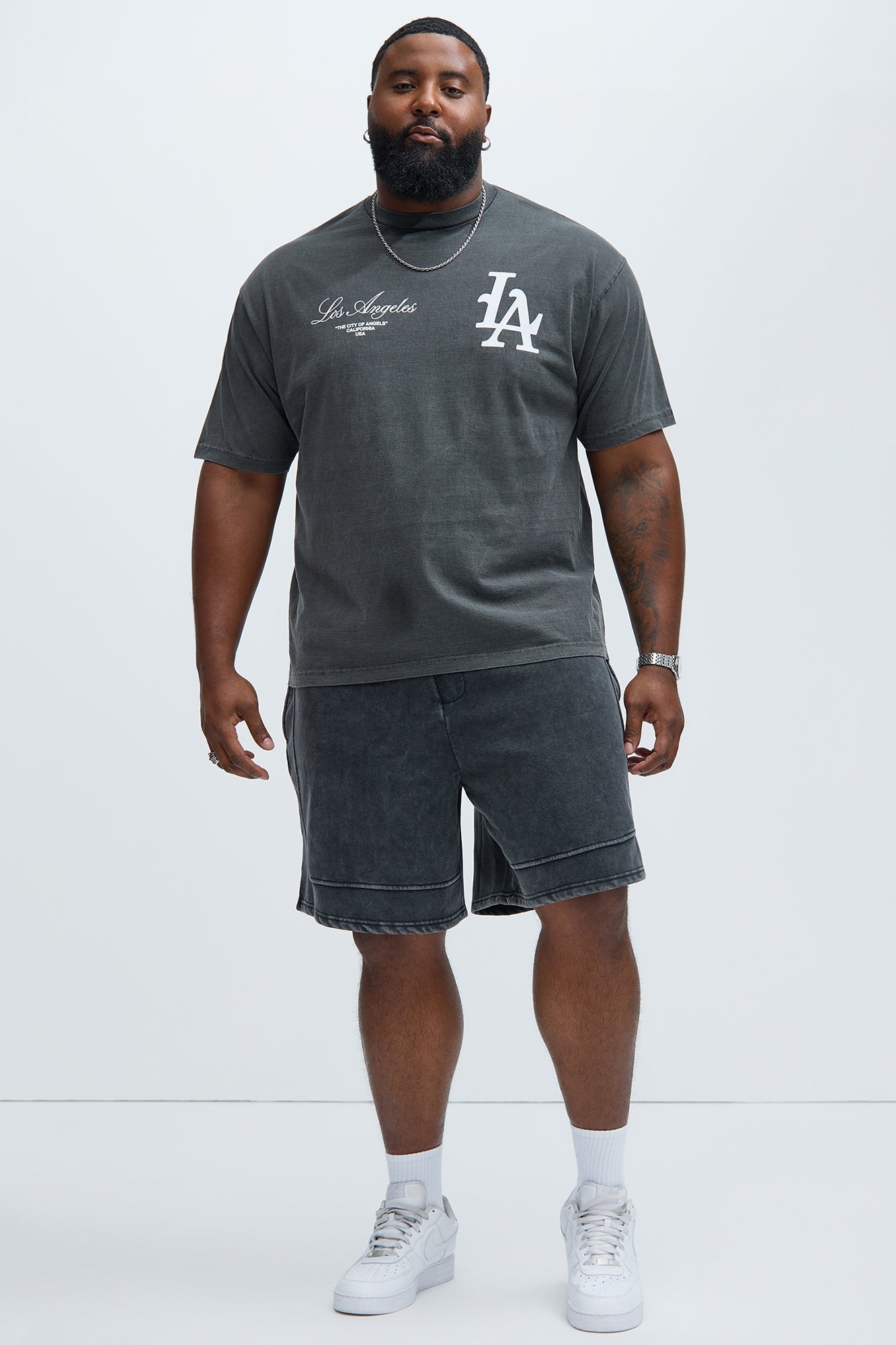 LA Stamp Short Sleeve Tee - Black Fashion Nova