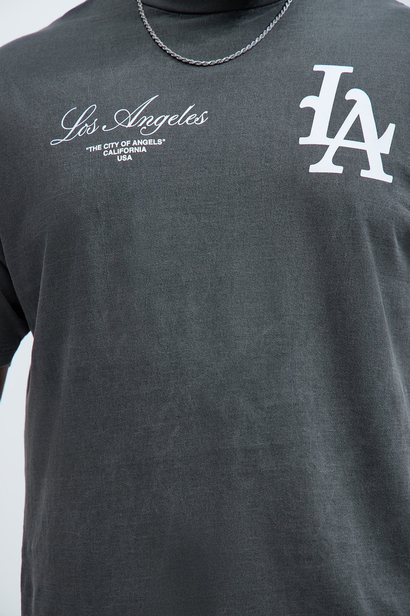 LA Stamp Short Sleeve Tee - Black Fashion Nova