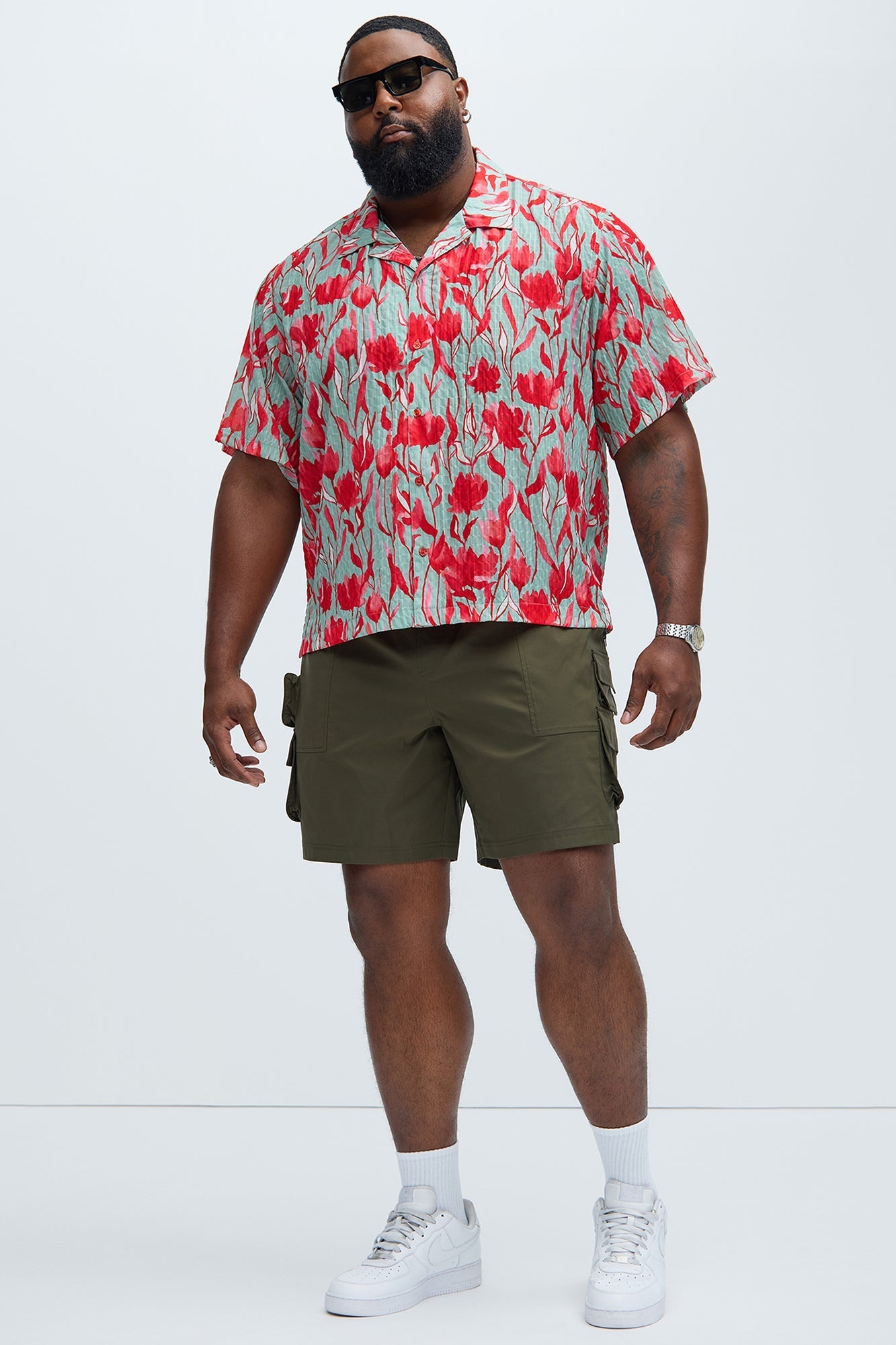 Catch Up Nylon Cargo Shorts - Olive Fashion Nova