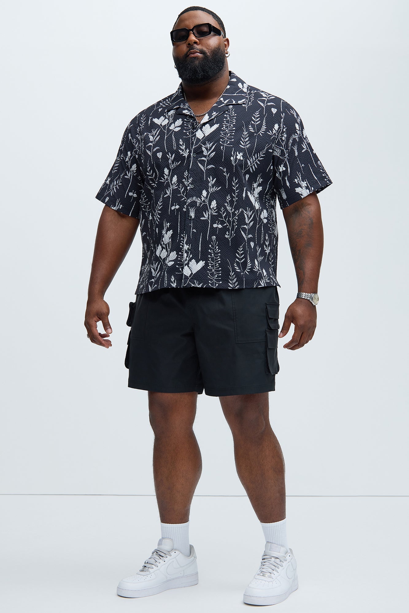 Catch Up Nylon Cargo Shorts - Black Fashion Nova