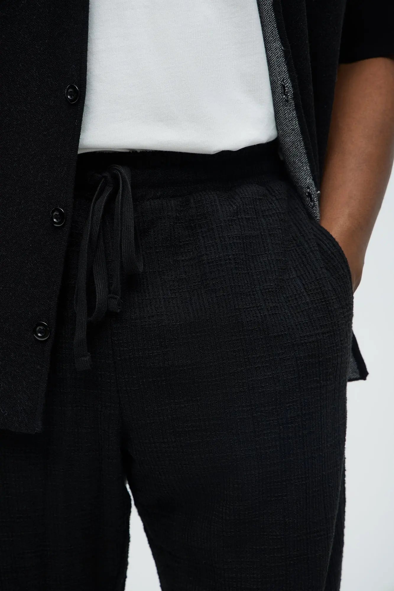 Dean Textured Slim Pants - Black Fashion Nova