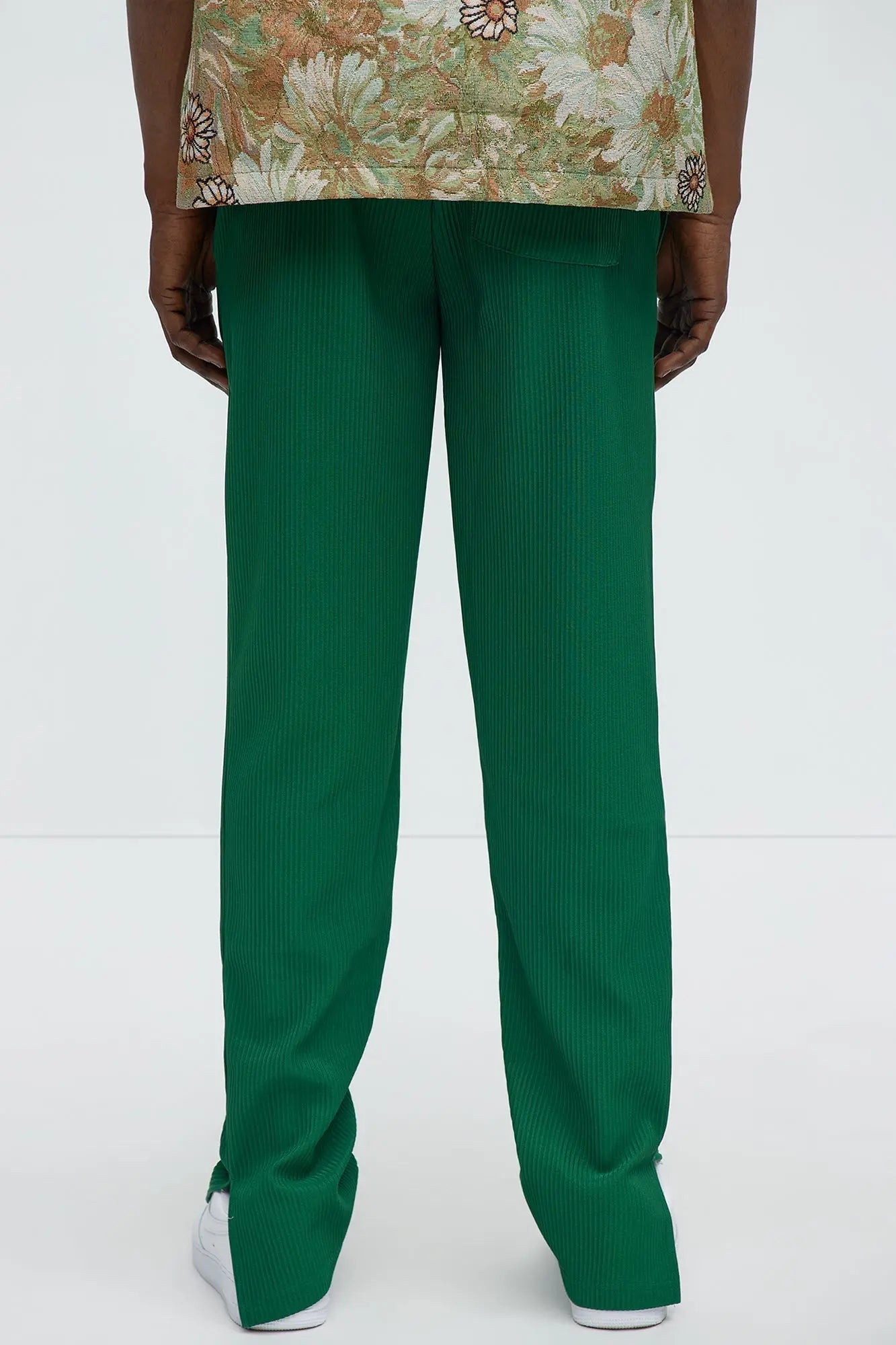 Show Up Slim Slit Pants - Green Fashion Nova