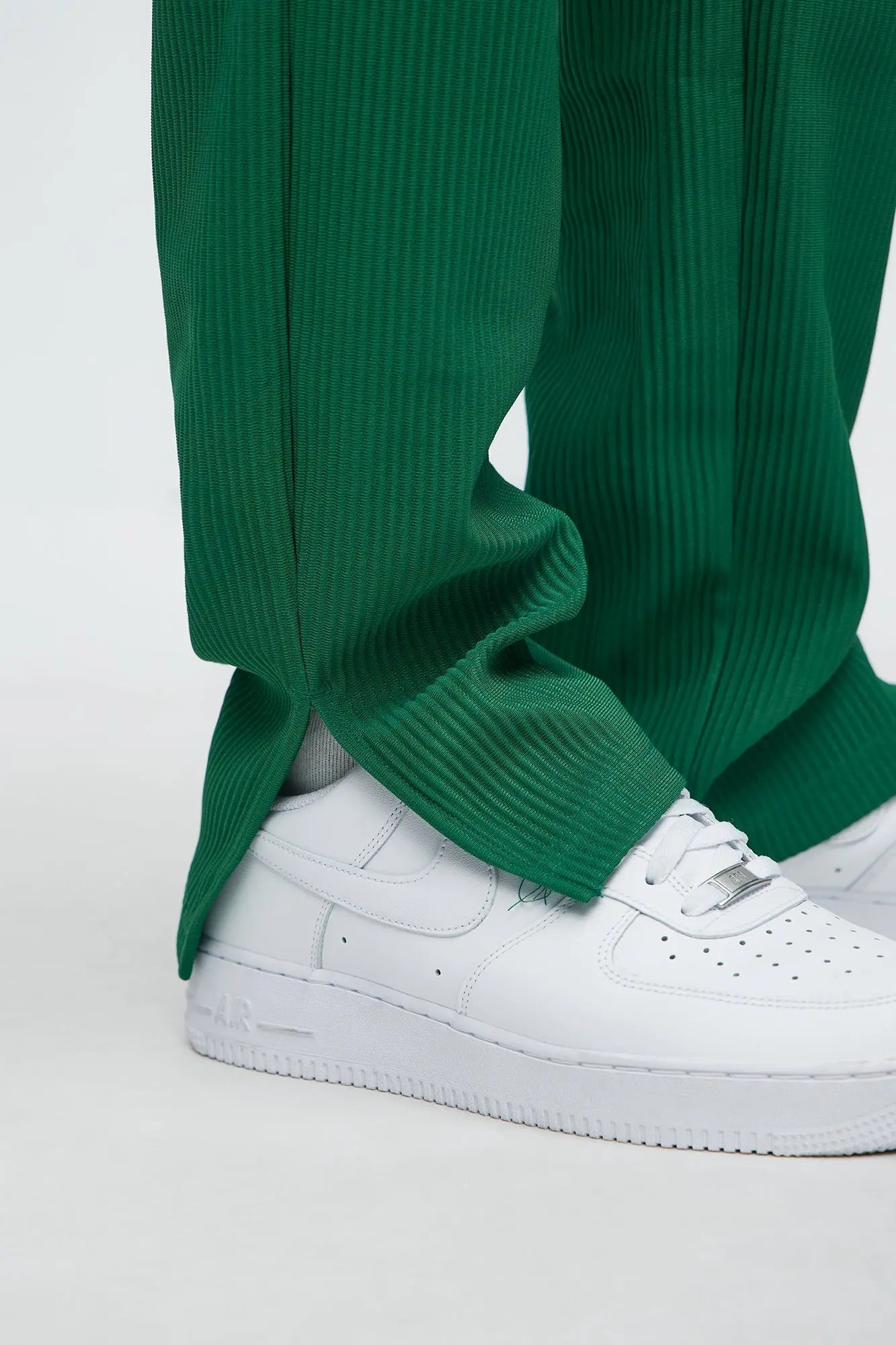 Show Up Slim Slit Pants - Green Fashion Nova
