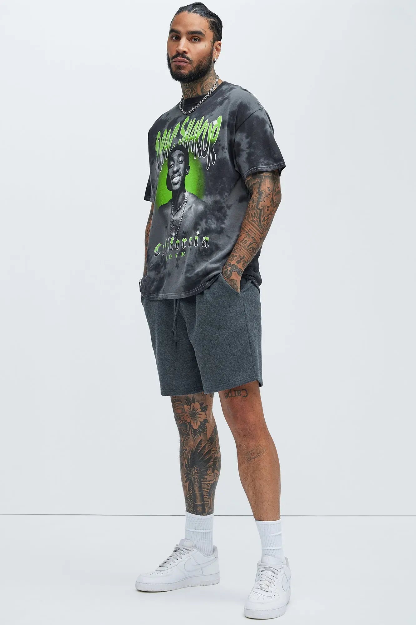 Tyson Sweatshort - Charcoal Fashion Nova