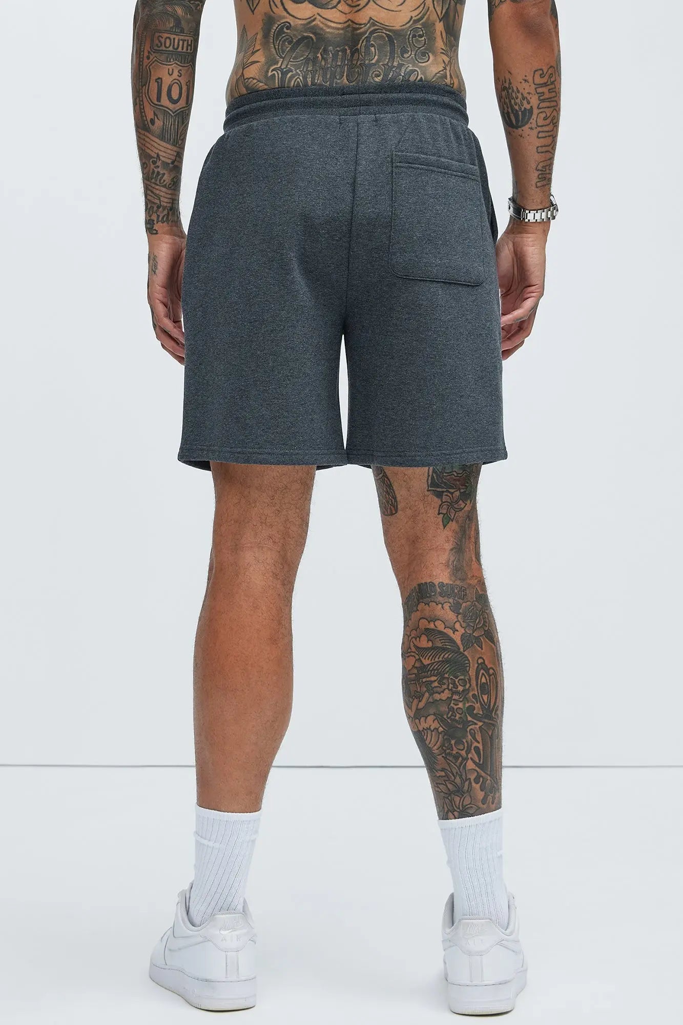 Tyson Sweatshort - Charcoal Fashion Nova