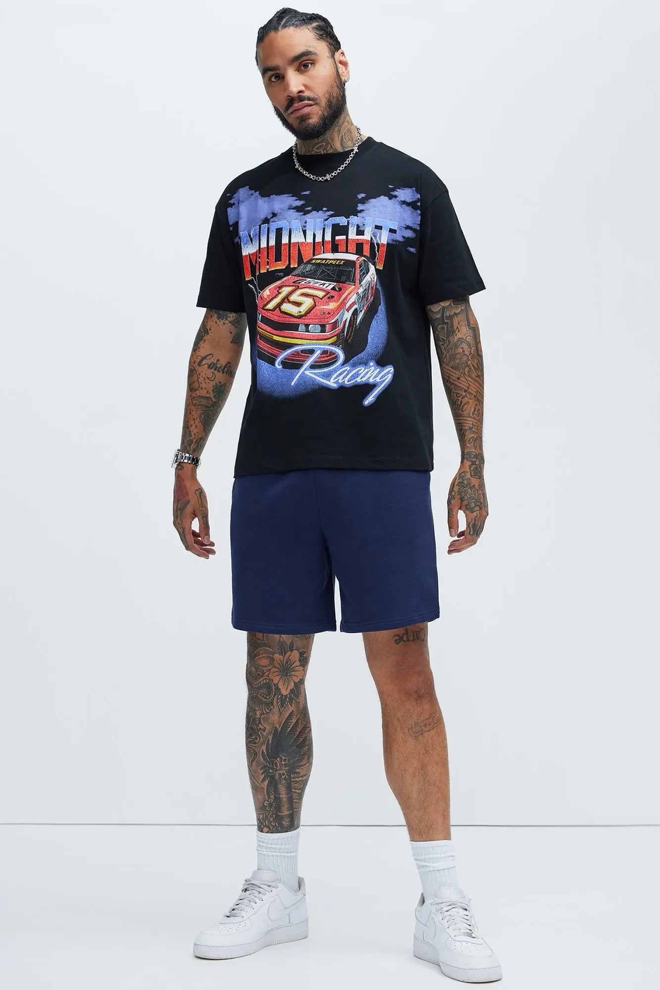 Tyson Sweatshort - Navy Fashion Nova