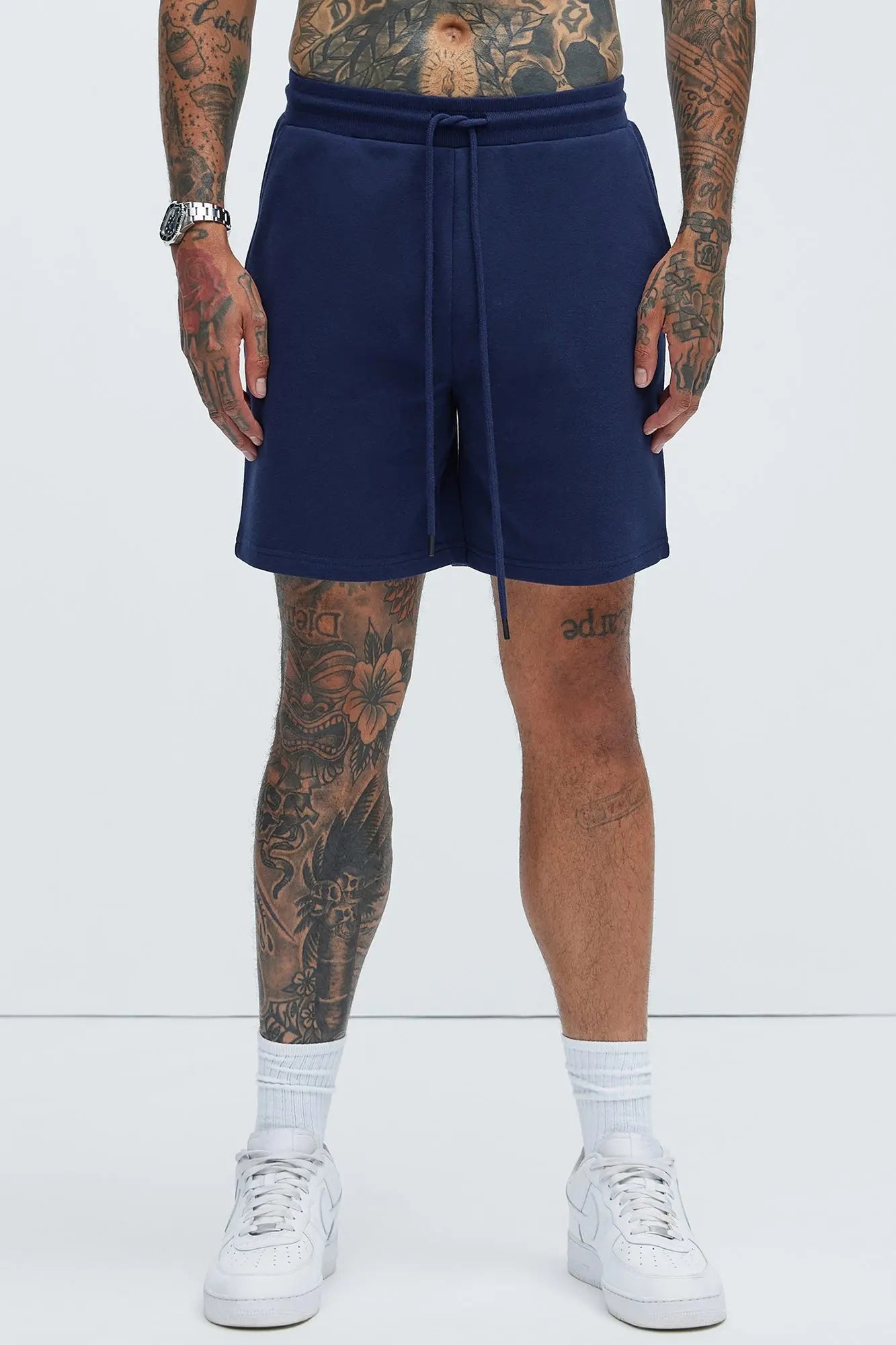 Tyson Sweatshort - Navy Fashion Nova