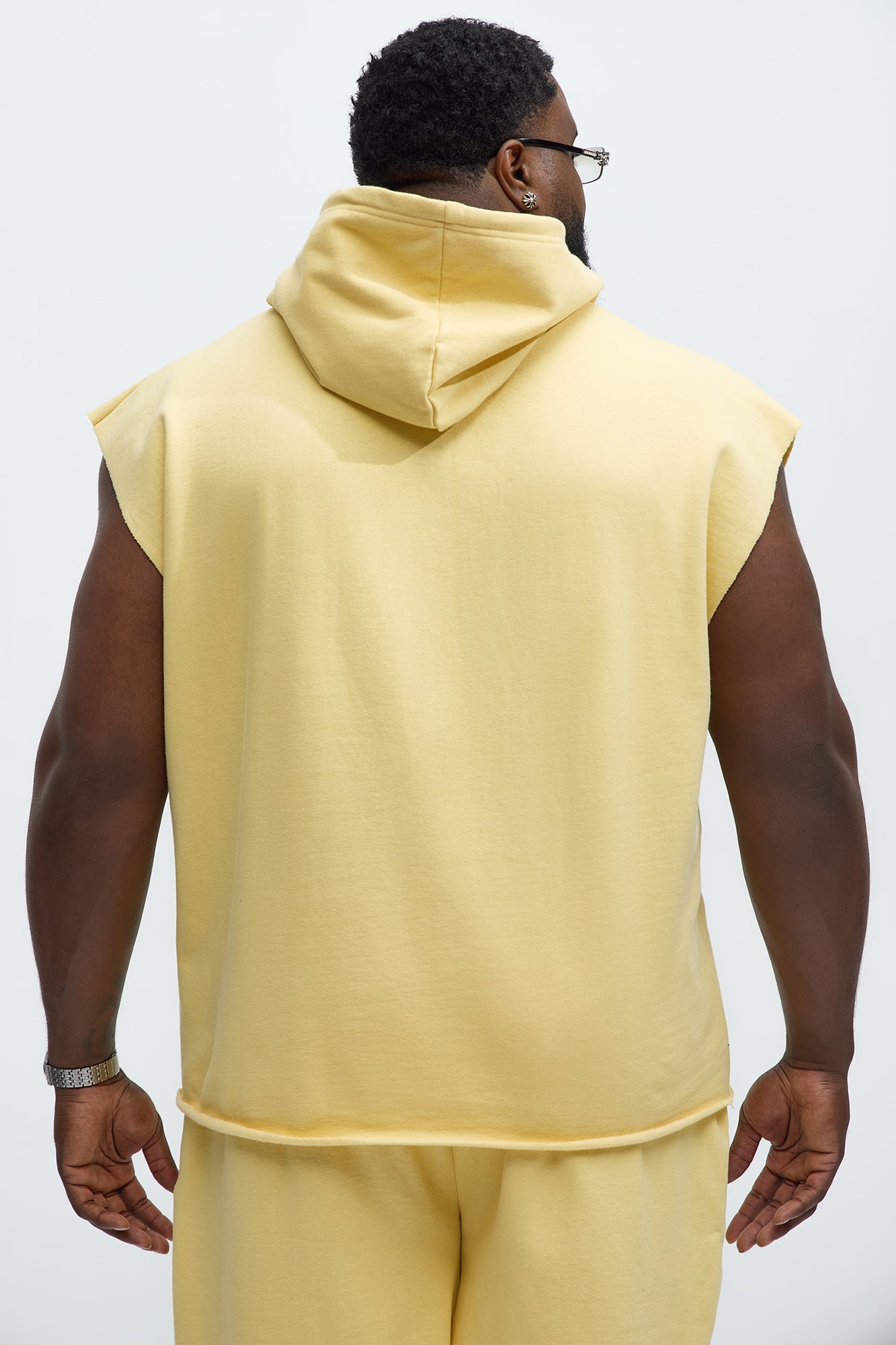 Manhattan Sleeveless Hoodie - Yellow Fashion Nova