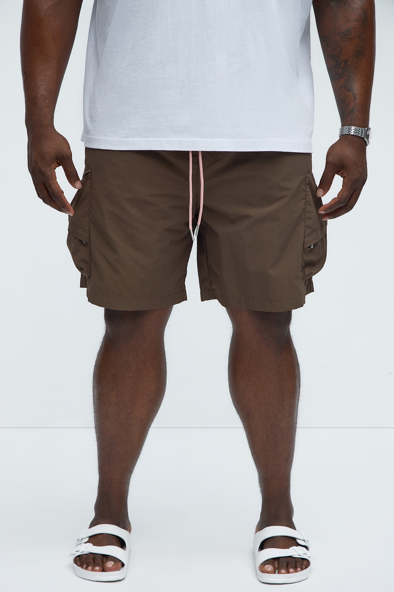 Take A Hike Cargo Shorts - Brown Fashion Nova