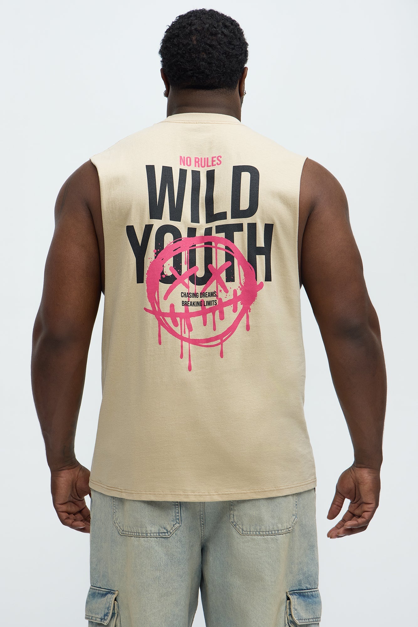Wild Youth Muscle Tee - Sand Fashion Nova