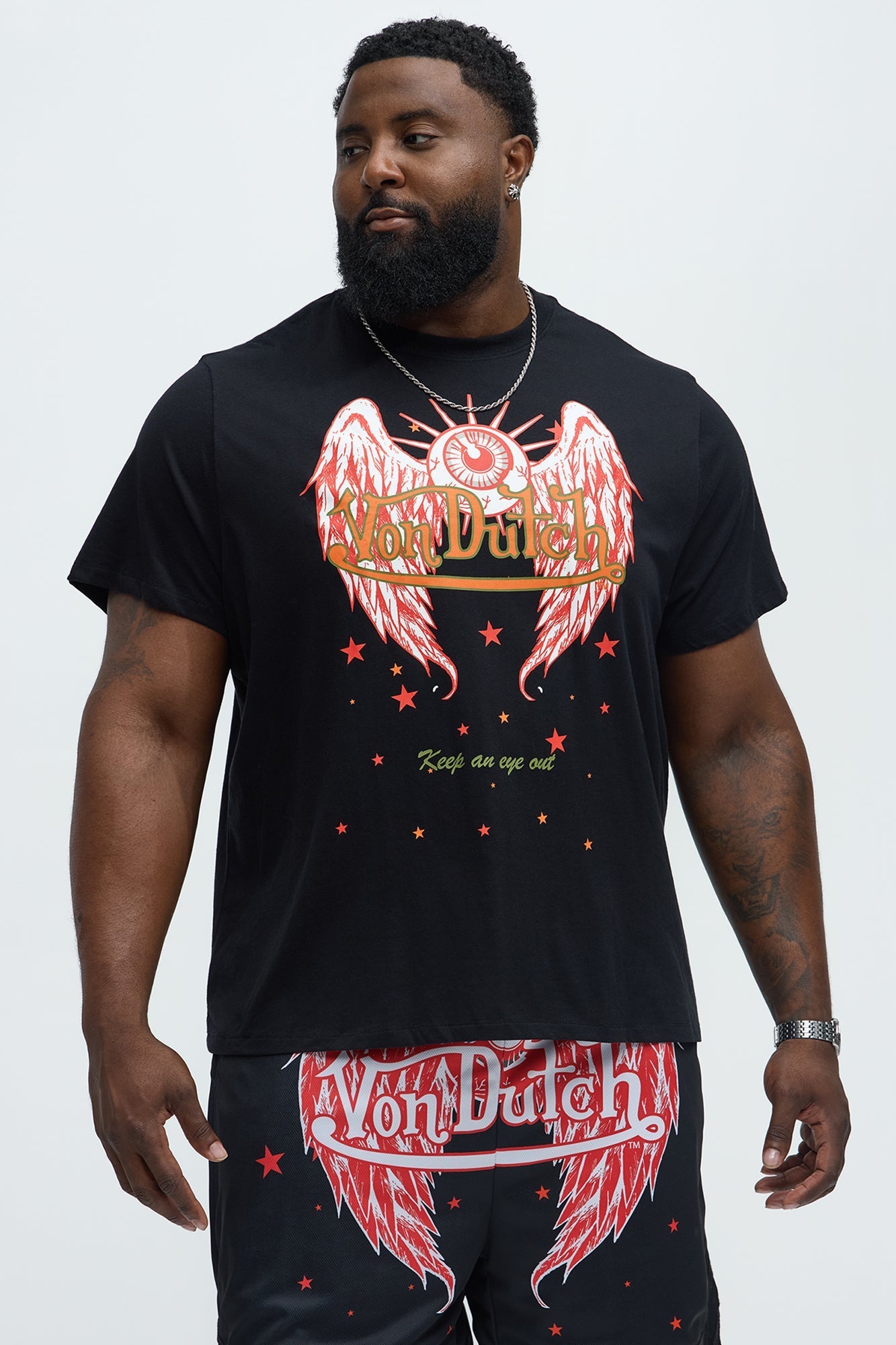 Von Dutch An Eye Out Short Sleeve Tee - Black Fashion Nova