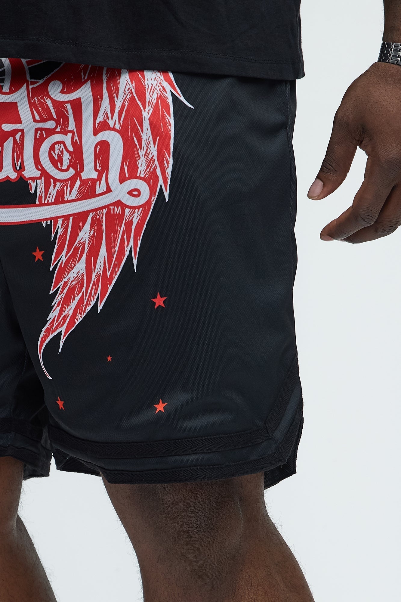 Von Dutch Eyeball Relaxed Drawstring Shorts - Black Fashion Nova