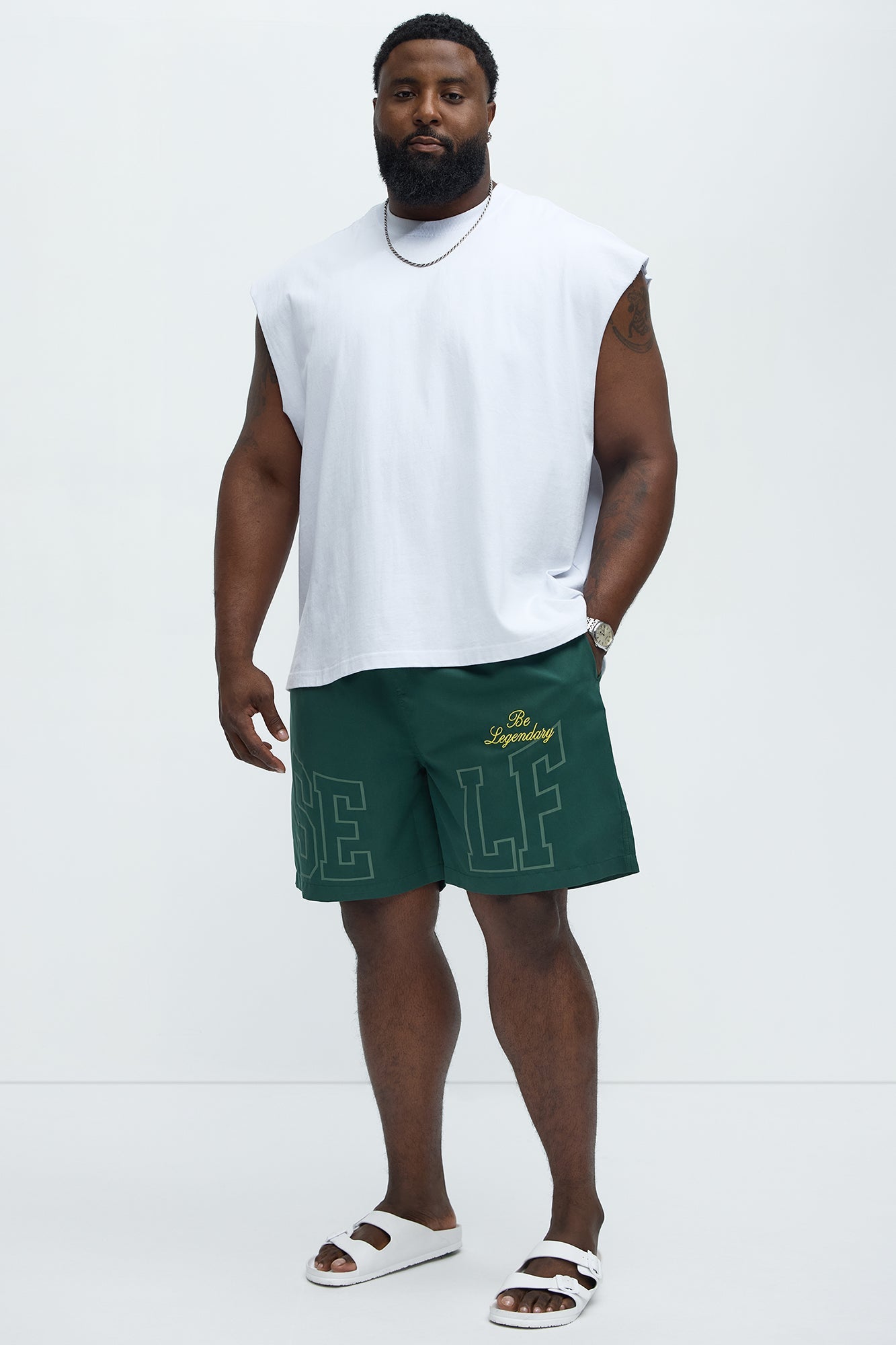 Self Made Swim Classic Trunk - Green Fashion Nova