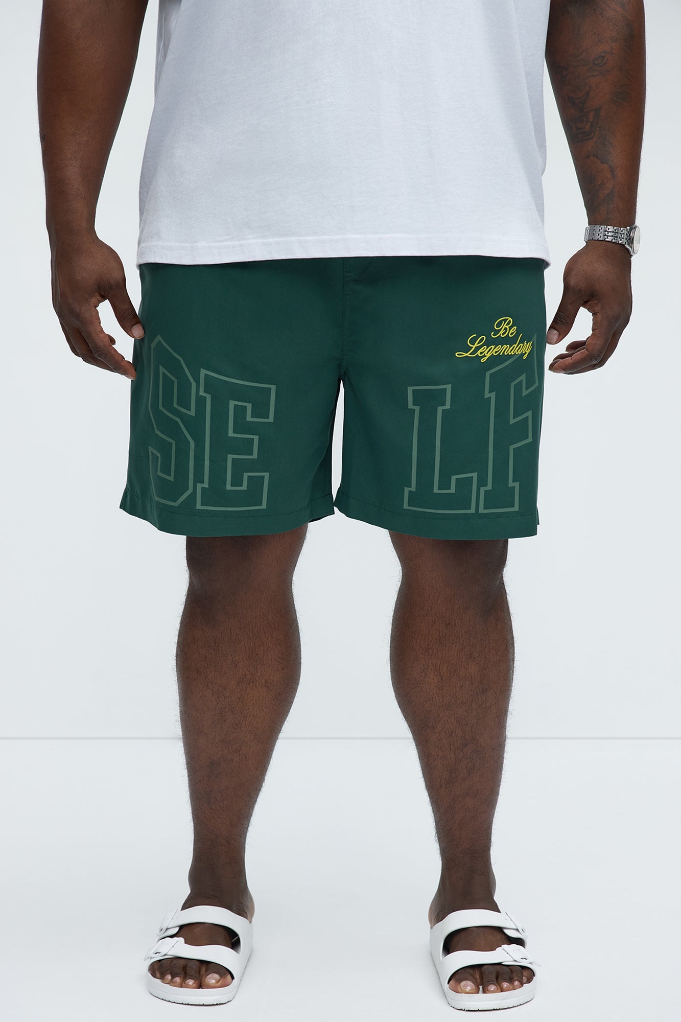 Self Made Swim Classic Trunk - Green Fashion Nova