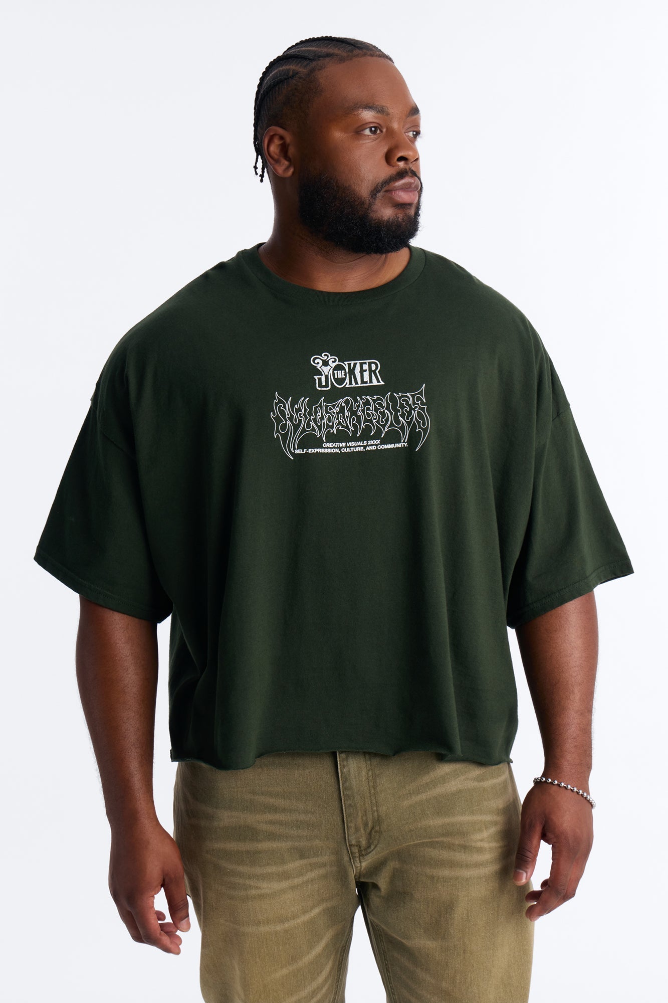The Joker Beautiful Chaos Boxy Short Sleeve Tee - Green Fashion Nova