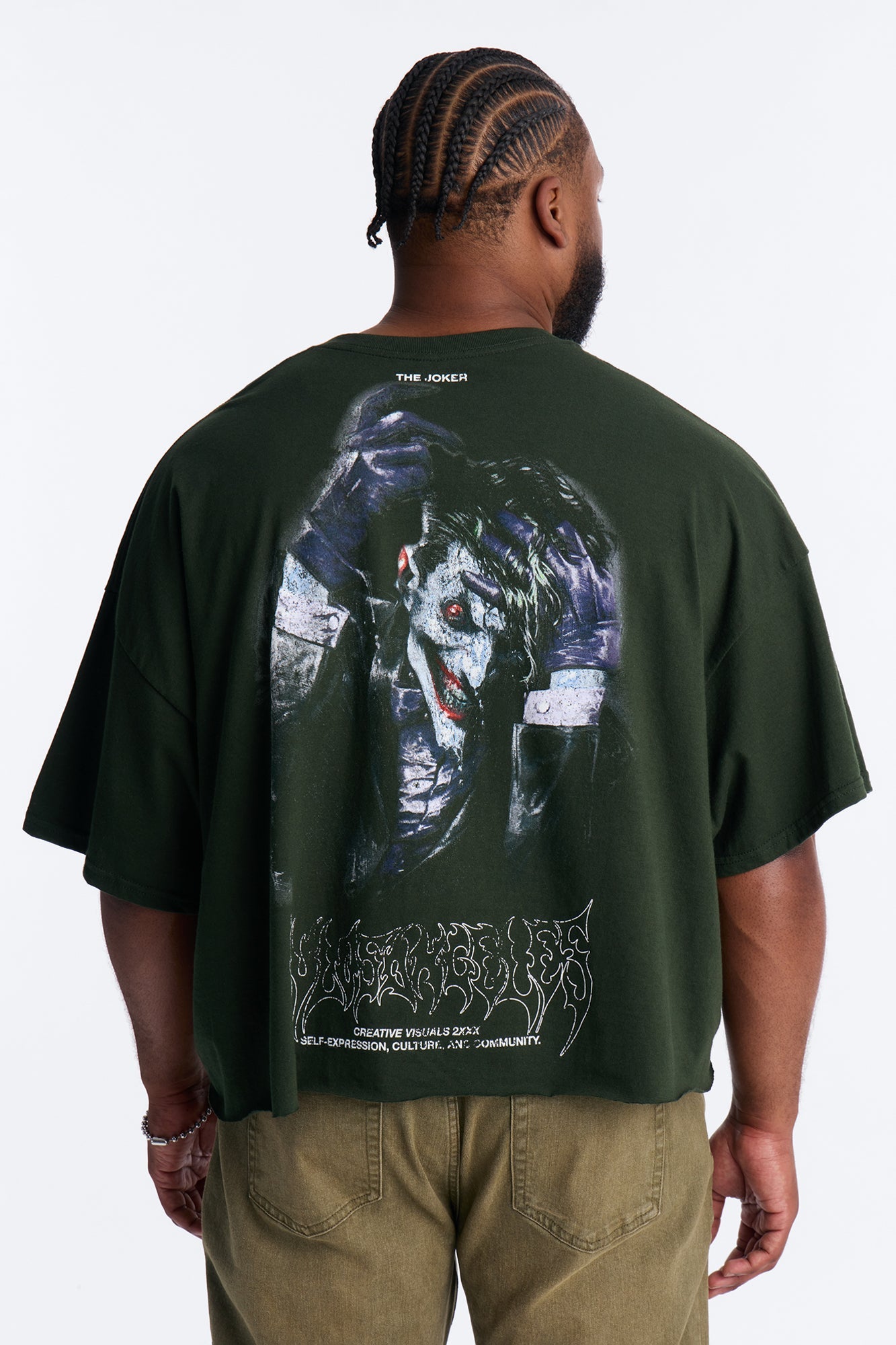 The Joker Beautiful Chaos Boxy Short Sleeve Tee - Green Fashion Nova