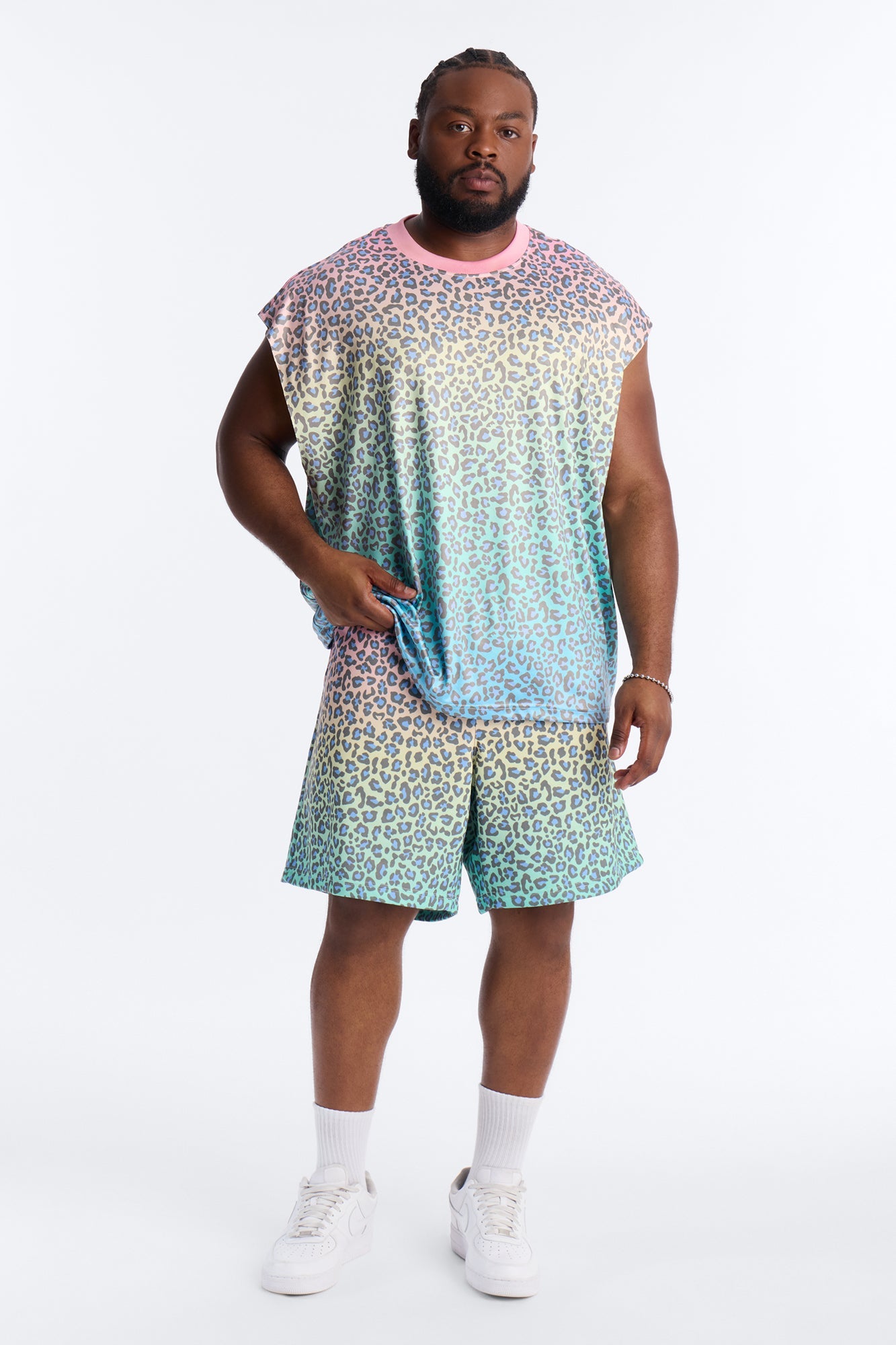 Relaxed Electric Rave Leopard Sleeveless Crew Neck Tank - Multi Color Fashion Nova