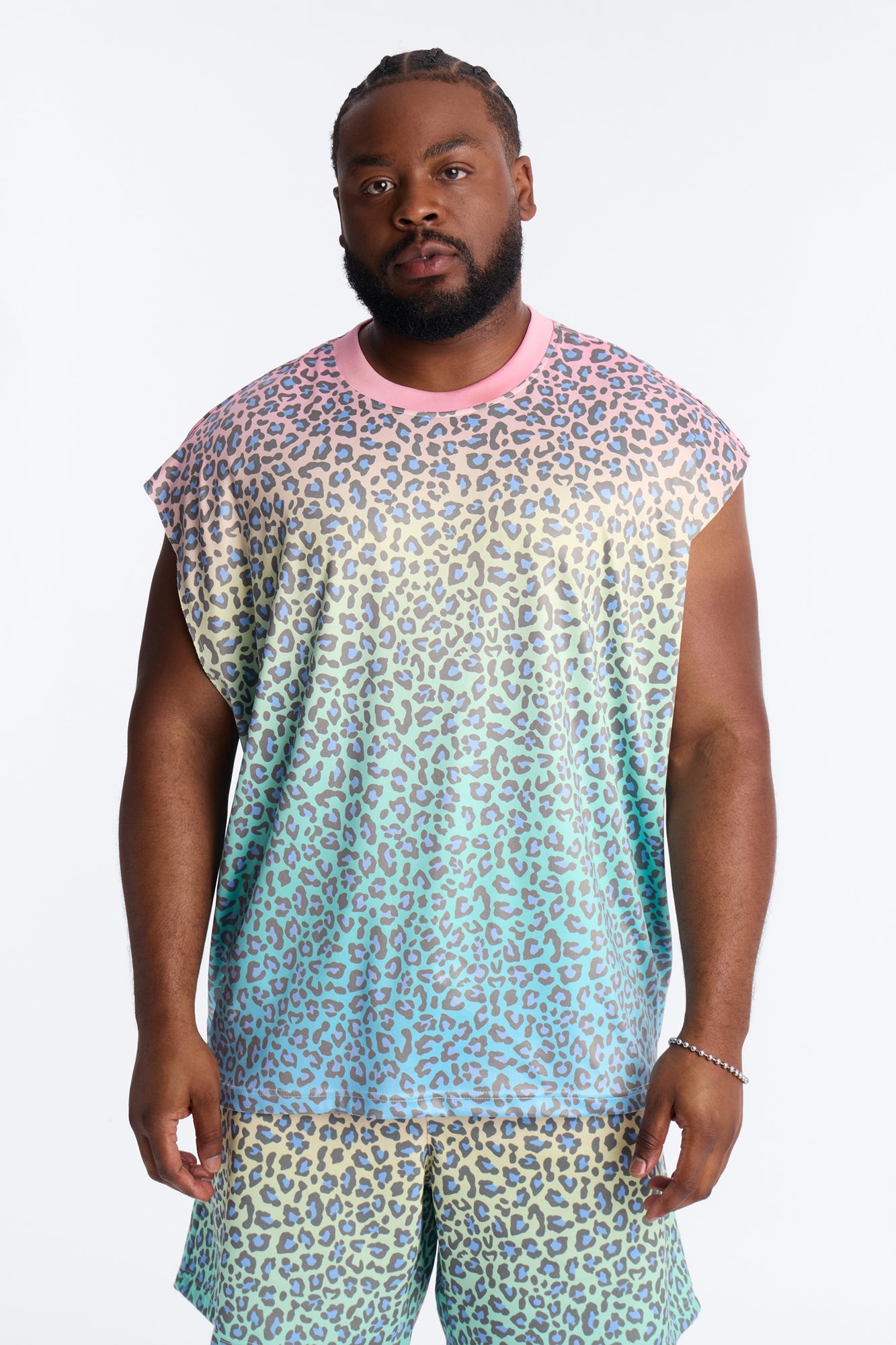 Relaxed Electric Rave Leopard Sleeveless Crew Neck Tank - Multi Color Fashion Nova