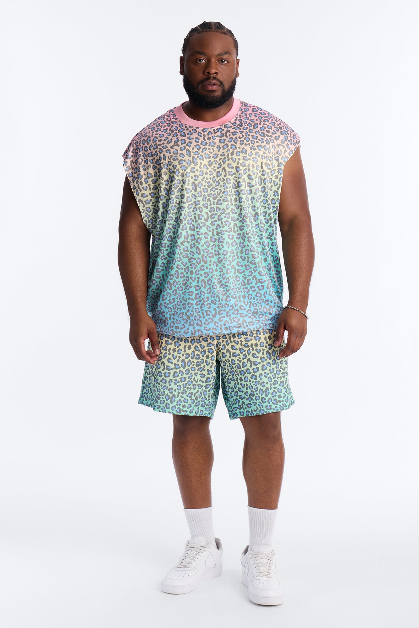 Electric Rave Leopard Relaxed Short - Multi Color Fashion Nova