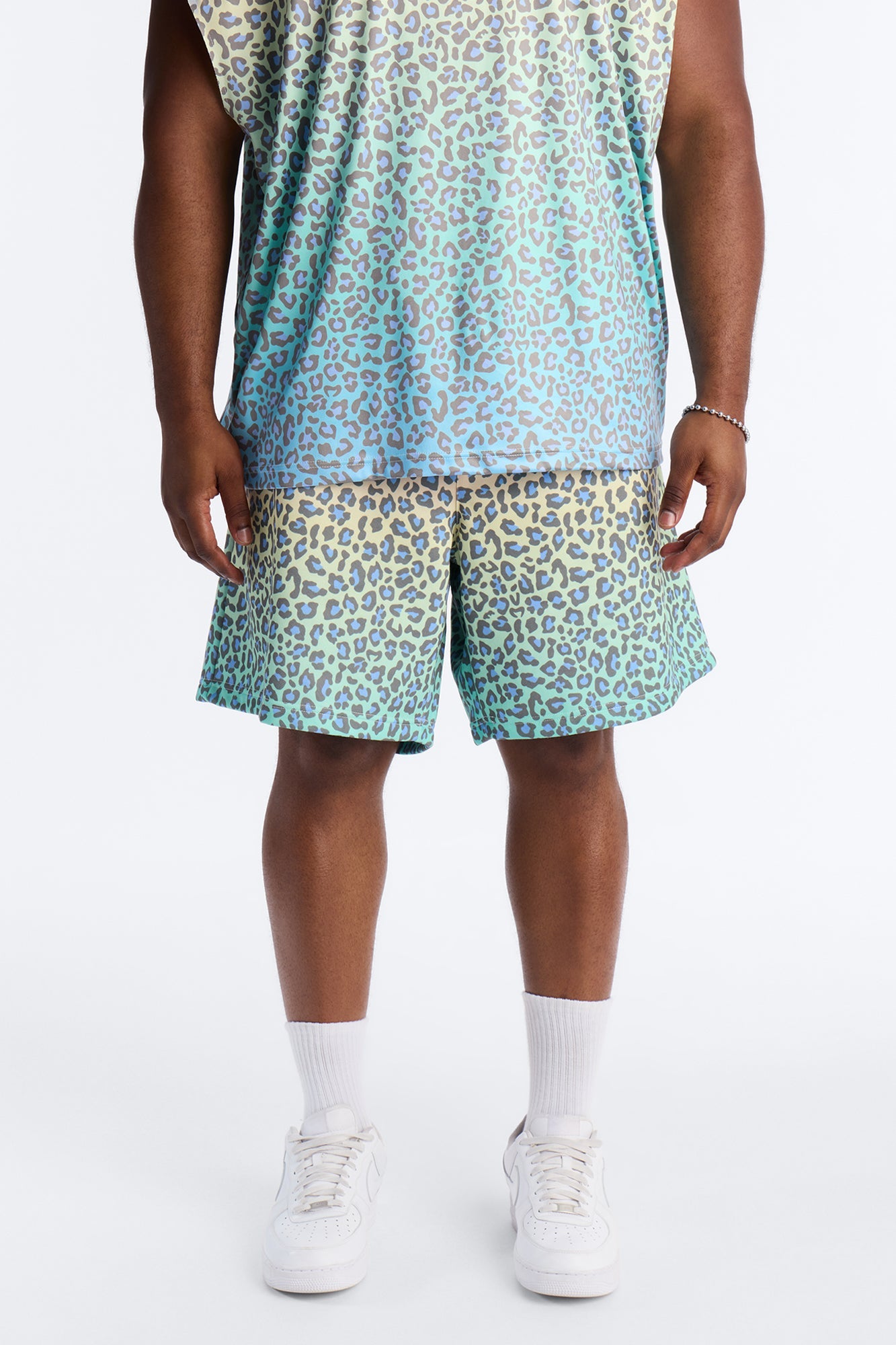 Electric Rave Leopard Relaxed Short - Multi Color Fashion Nova