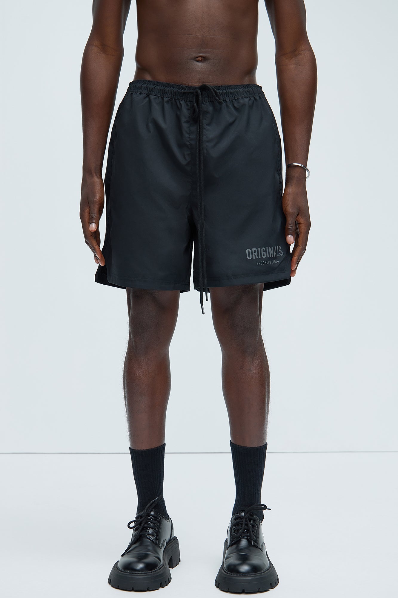 Originals Nylon Warm Up Shorts - Black Fashion Nova