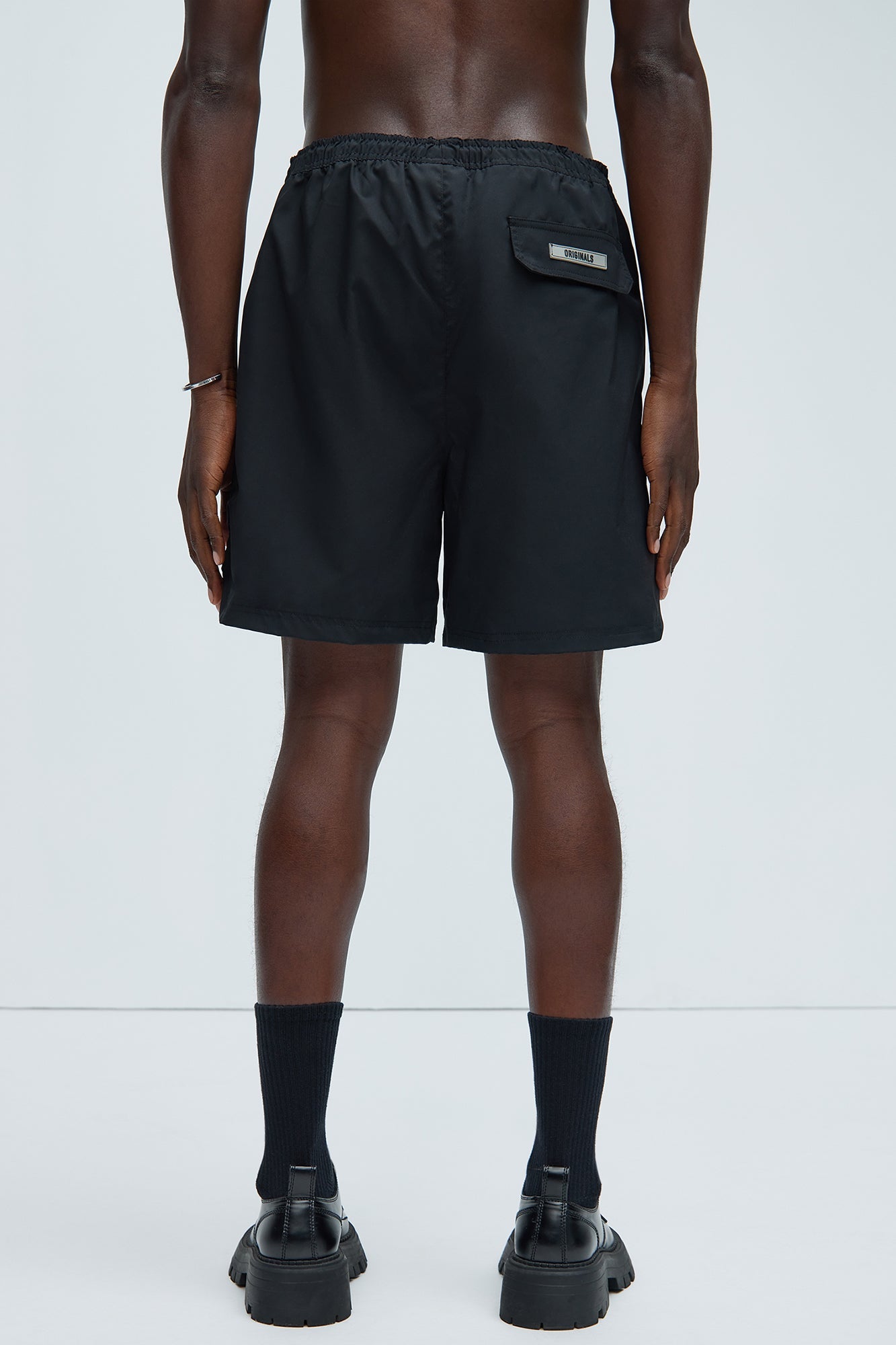 Originals Nylon Warm Up Shorts - Black Fashion Nova