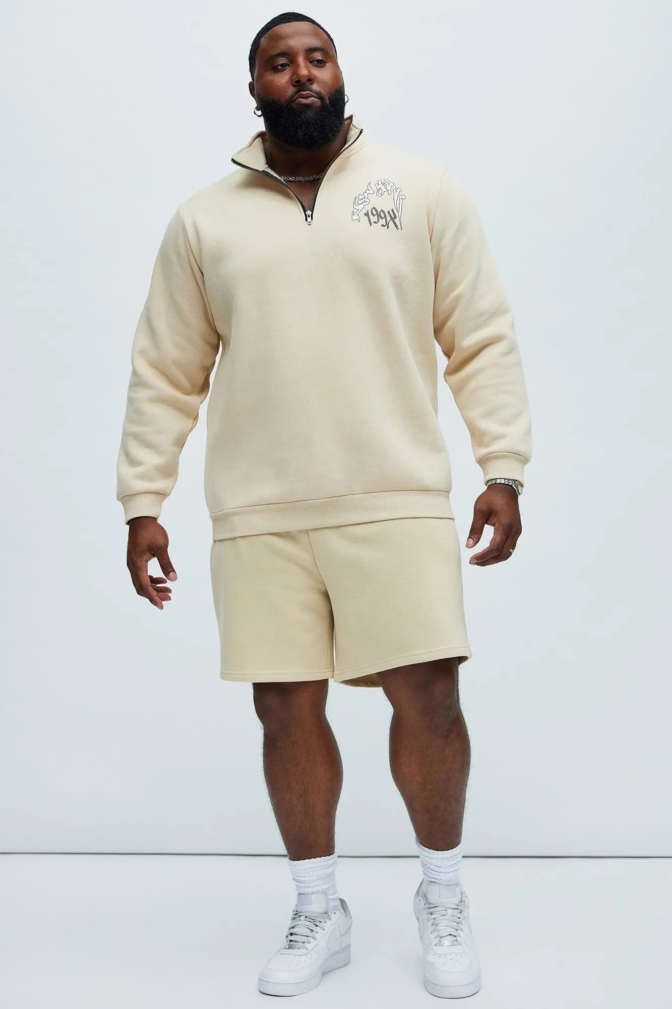 Tyson Sweatshort - Tan Fashion Nova