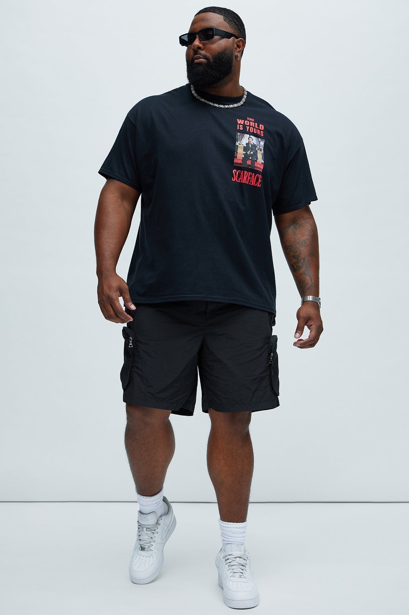 All This And That Nylon Cargo Shorts - Black Fashion Nova