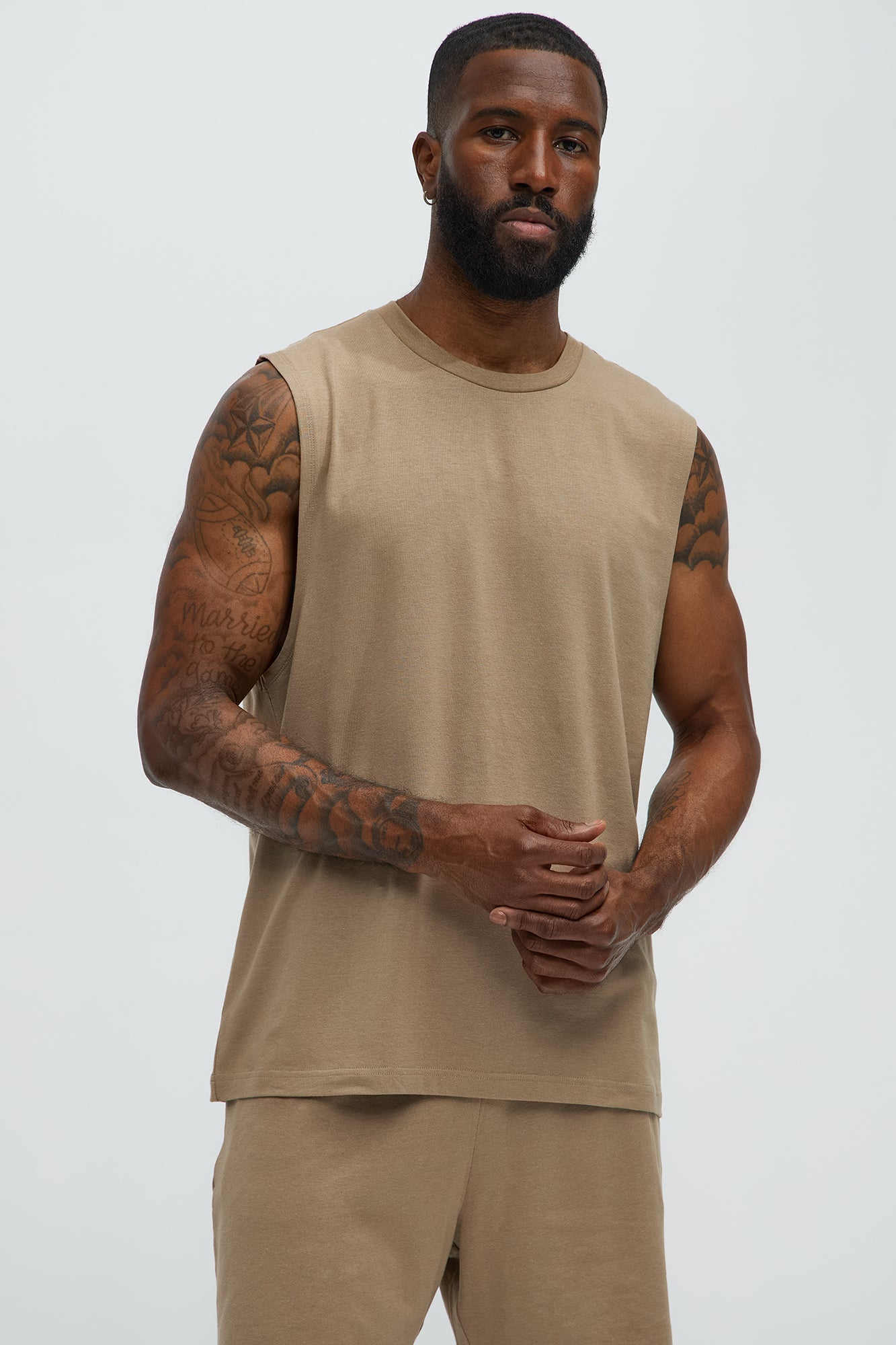 Essential Modal Lounge Sleeveless Muscle Tee - Taupe Fashion Nova
