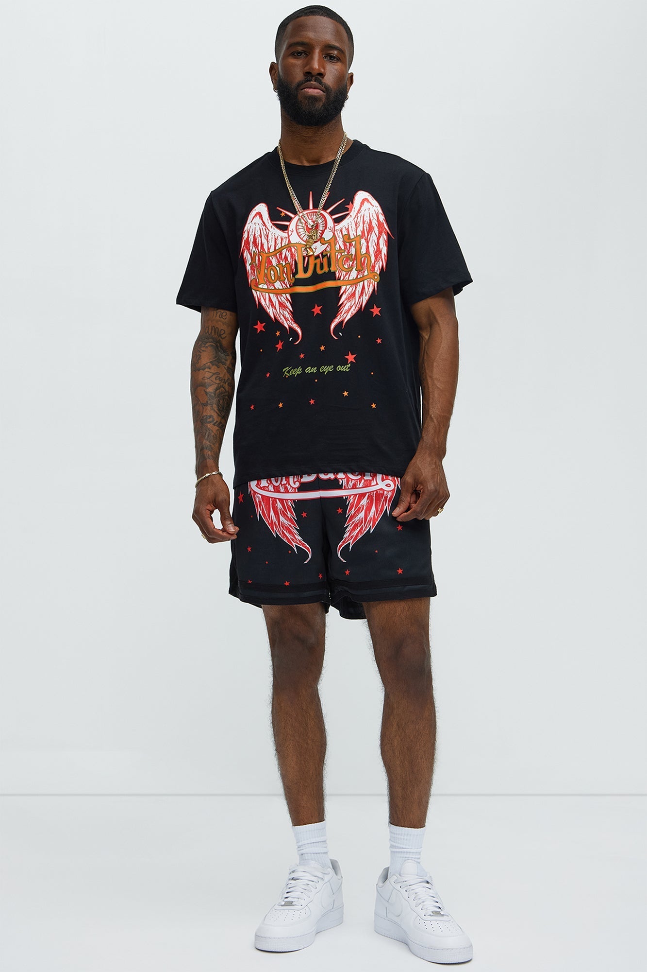 Von Dutch An Eye Out Short Sleeve Tee - Black Fashion Nova