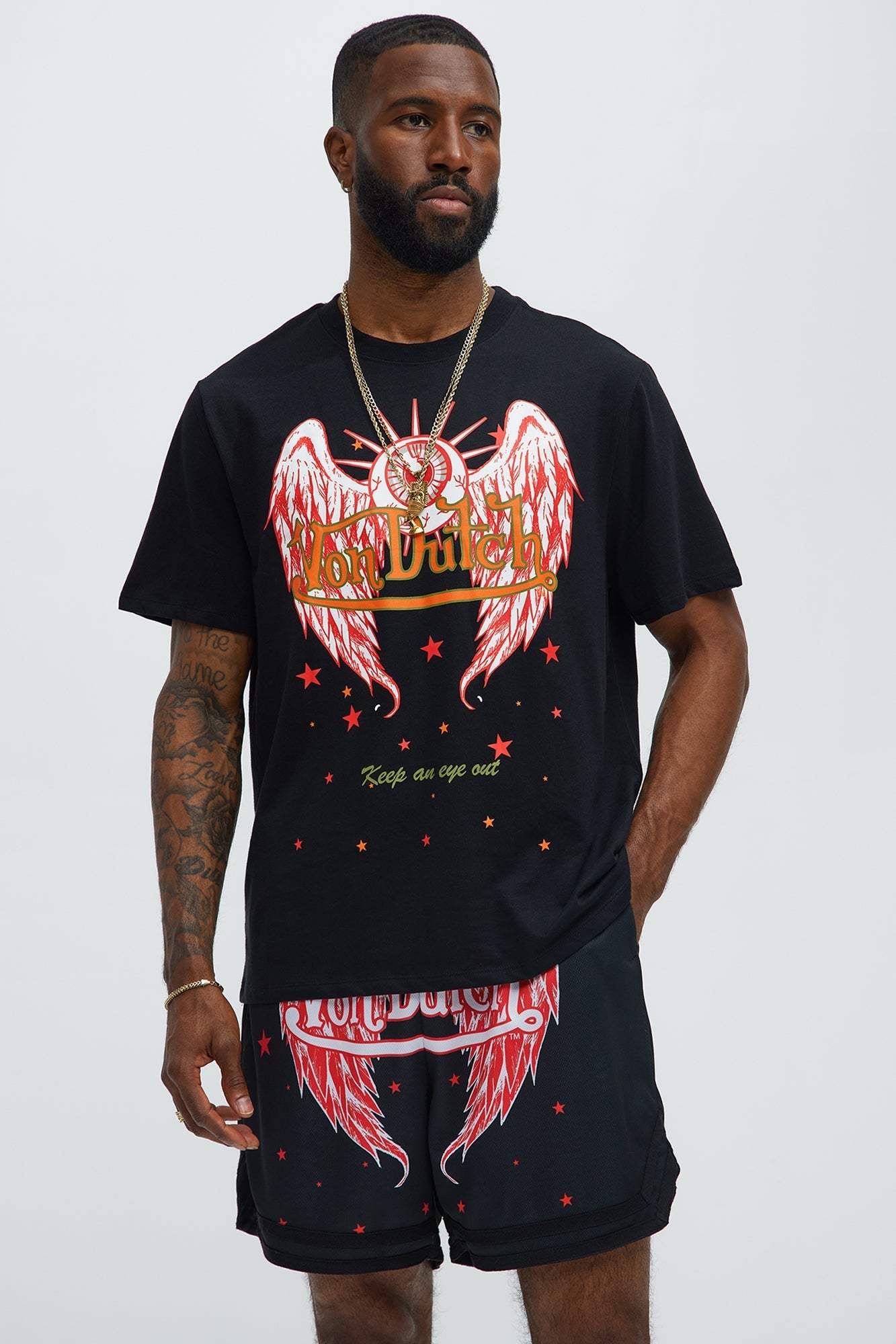 Von Dutch An Eye Out Short Sleeve Tee - Black Fashion Nova
