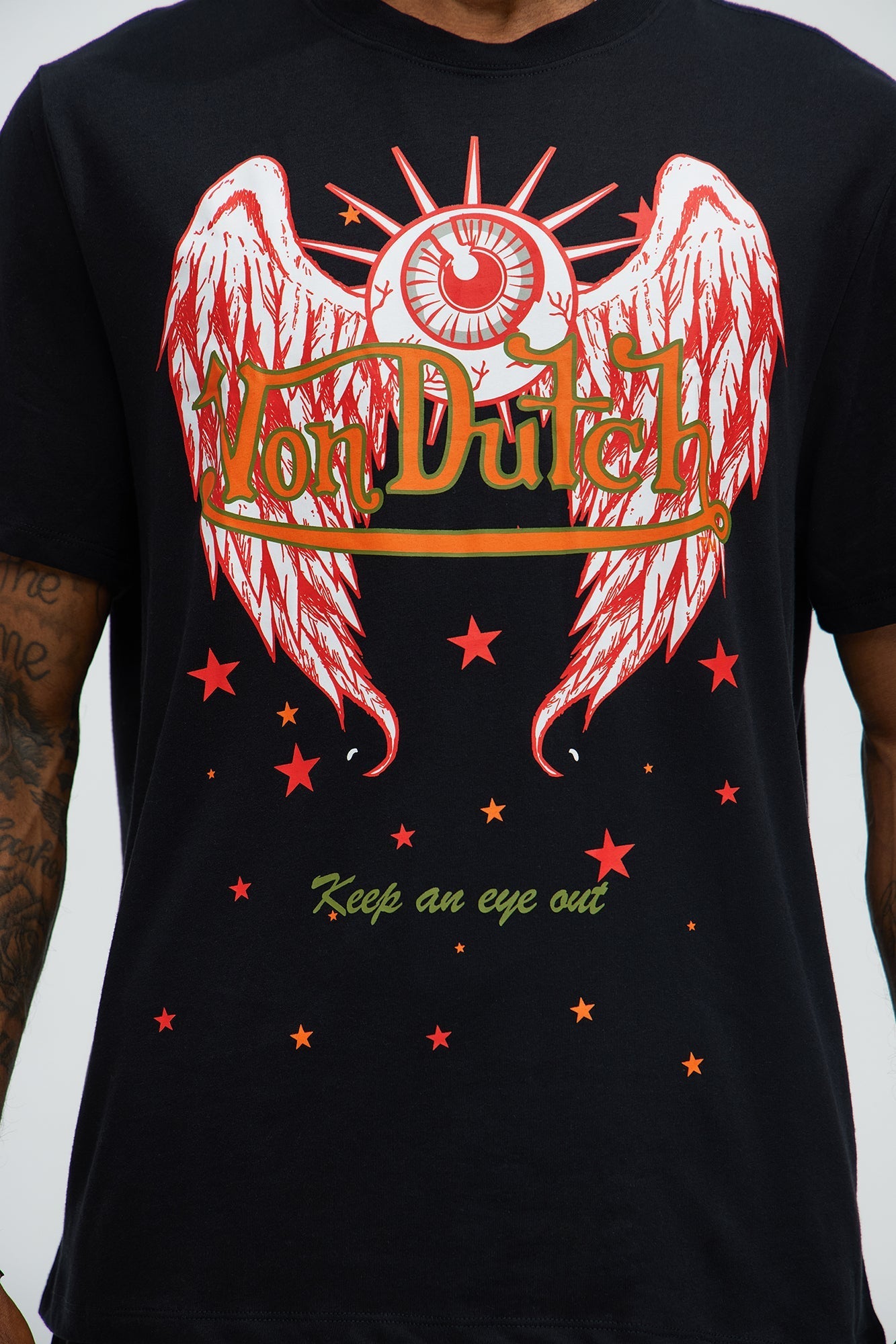 Von Dutch An Eye Out Short Sleeve Tee - Black Fashion Nova