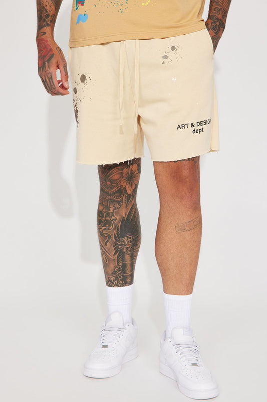 Art And Design Dept Shorts - Tan Fashion Nova