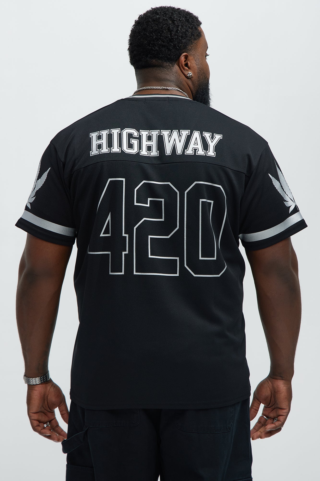 420 Mesh Football Jersey - Black Fashion Nova