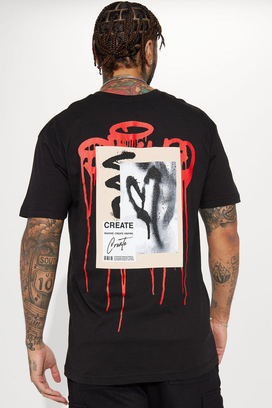 Create Love Short Sleeve Tee - Black Fashion Nova
