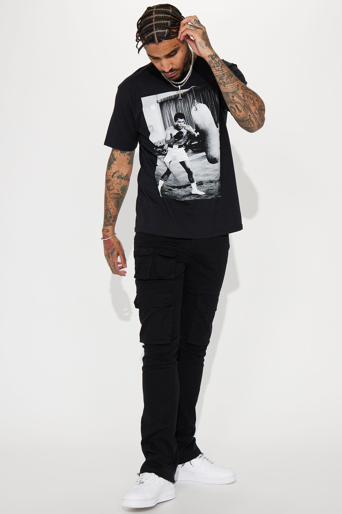 Ali Jab Cross Short Sleeve Tee - Black Fashion Nova