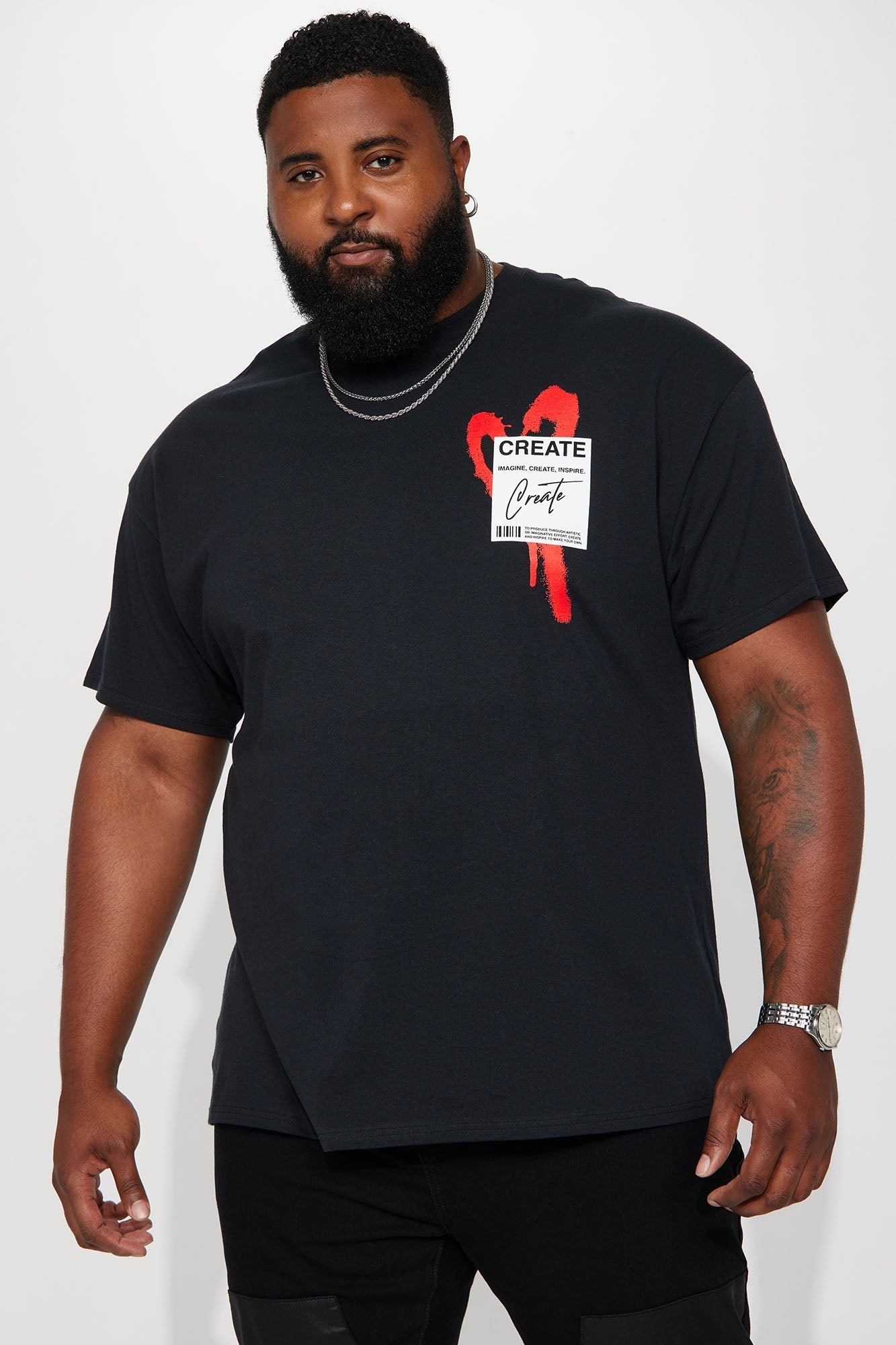 Create Love Short Sleeve Tee - Black Fashion Nova