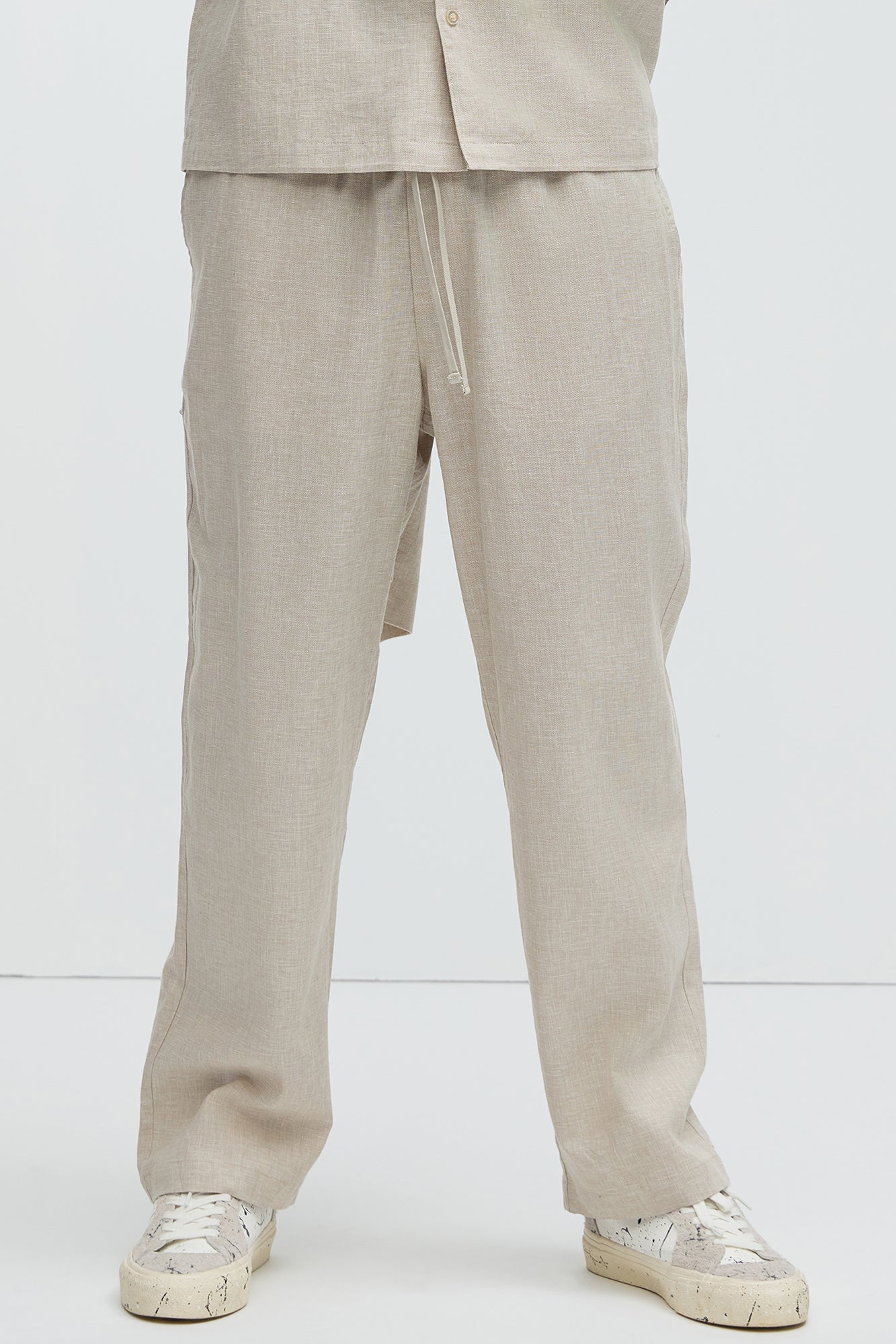Bahamas Straight Linen Pants - Stone Fashion Nova