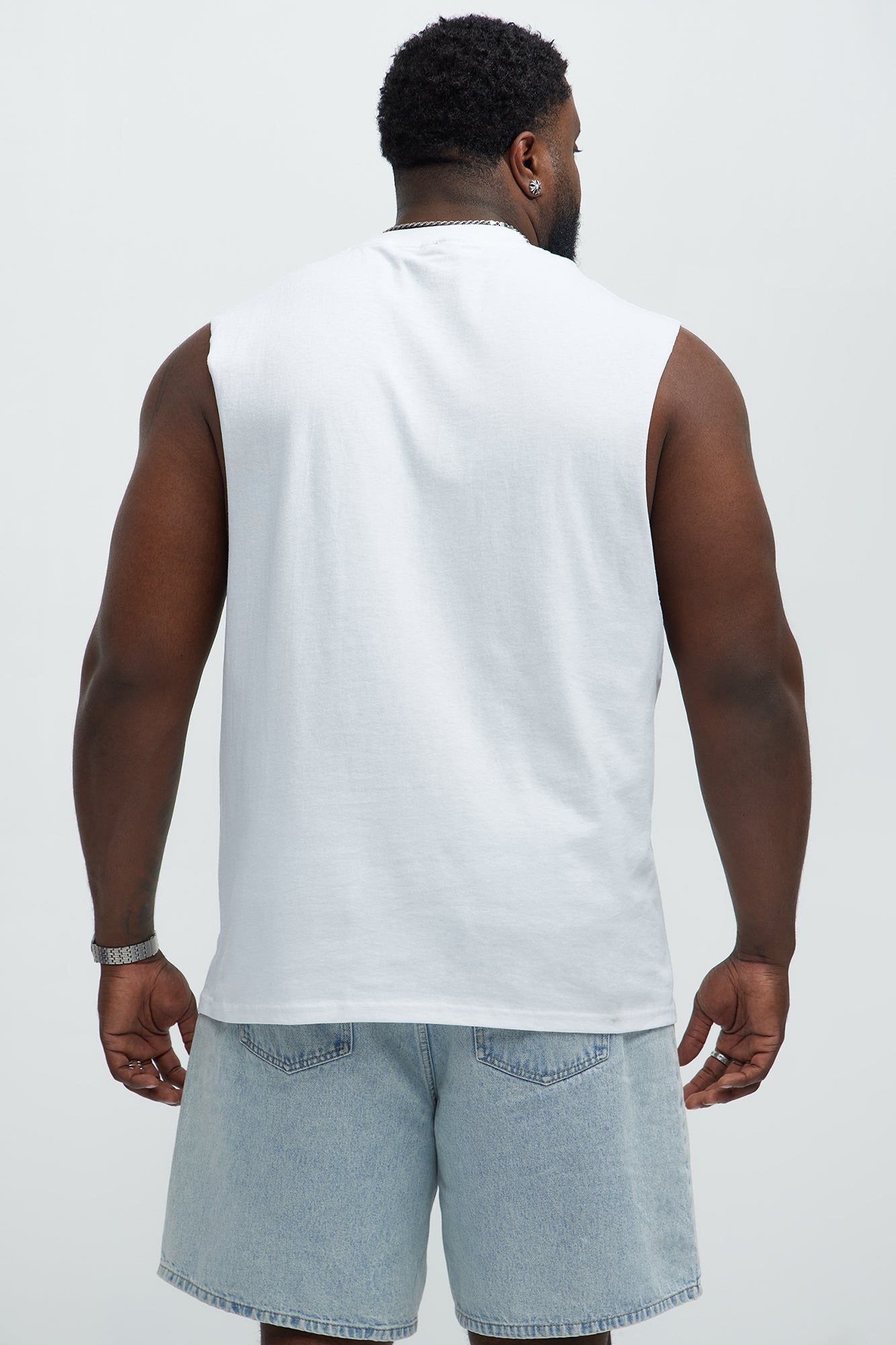 Vibe Happy Hour Muscle Tee - White Fashion Nova