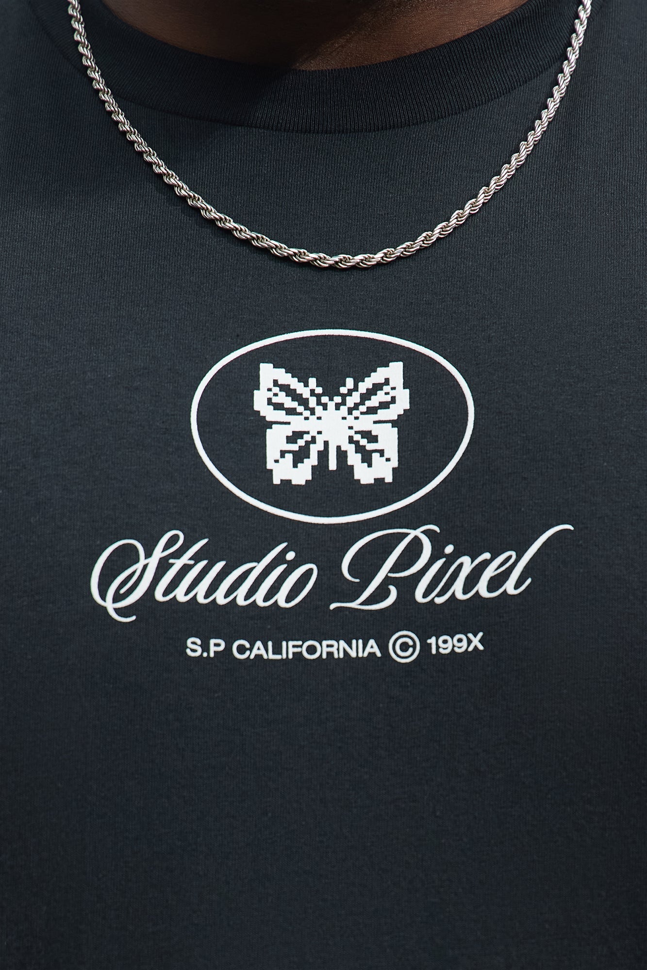 Studio Pixel Muscle Tee - Black Fashion Nova