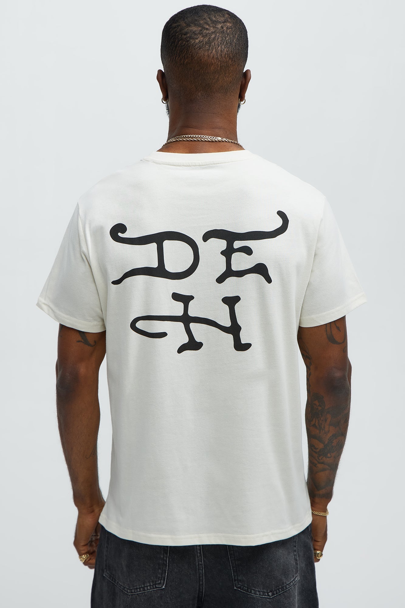 Ed Hardy Serpent Short Sleeve Tee - Ivory Fashion Nova