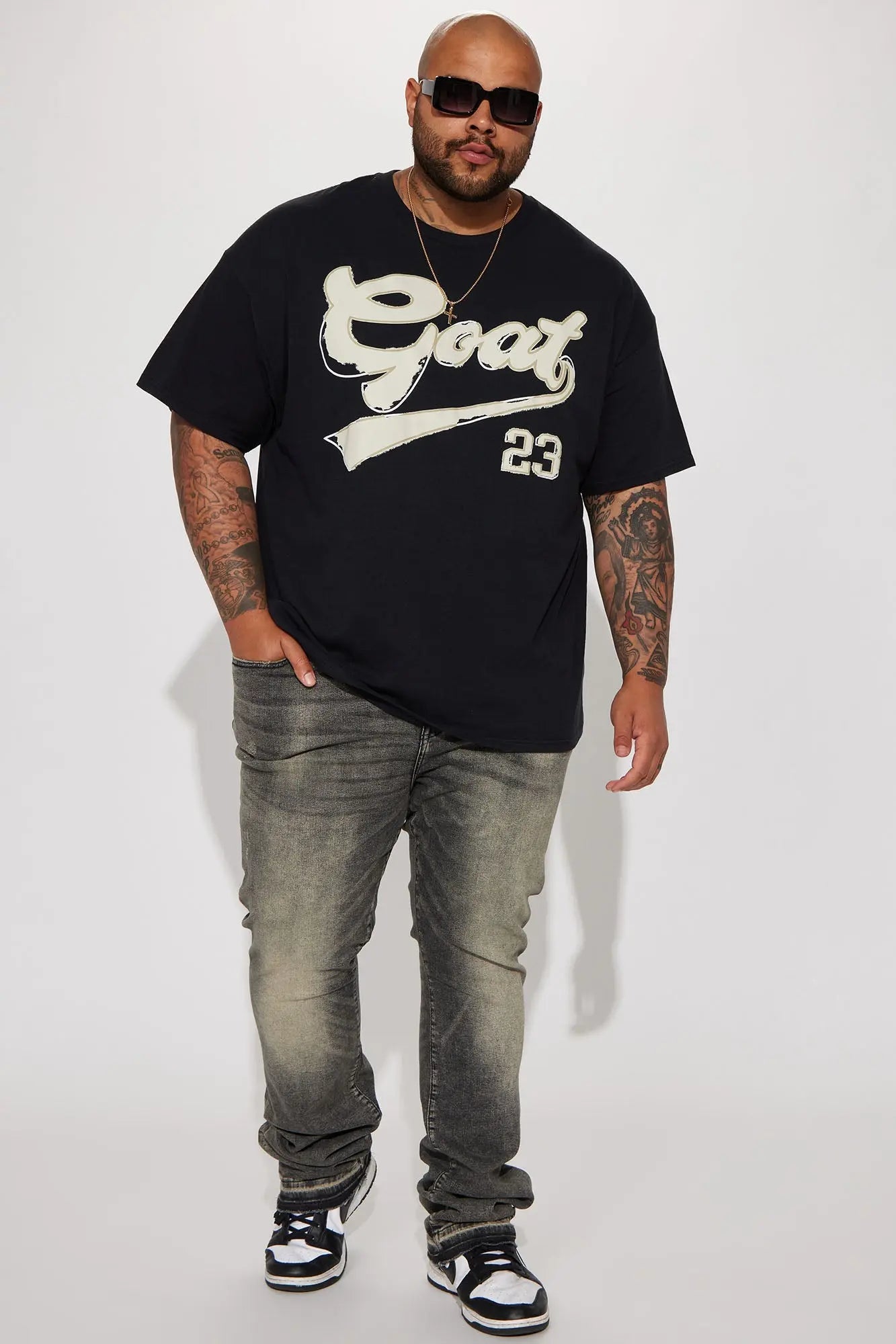 Baseball Goat Short Sleeve Tee - Black Fashion Nova
