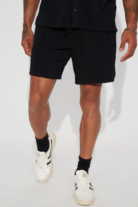Check My Bank Statement Knit Shorts - Black Fashion Nova
