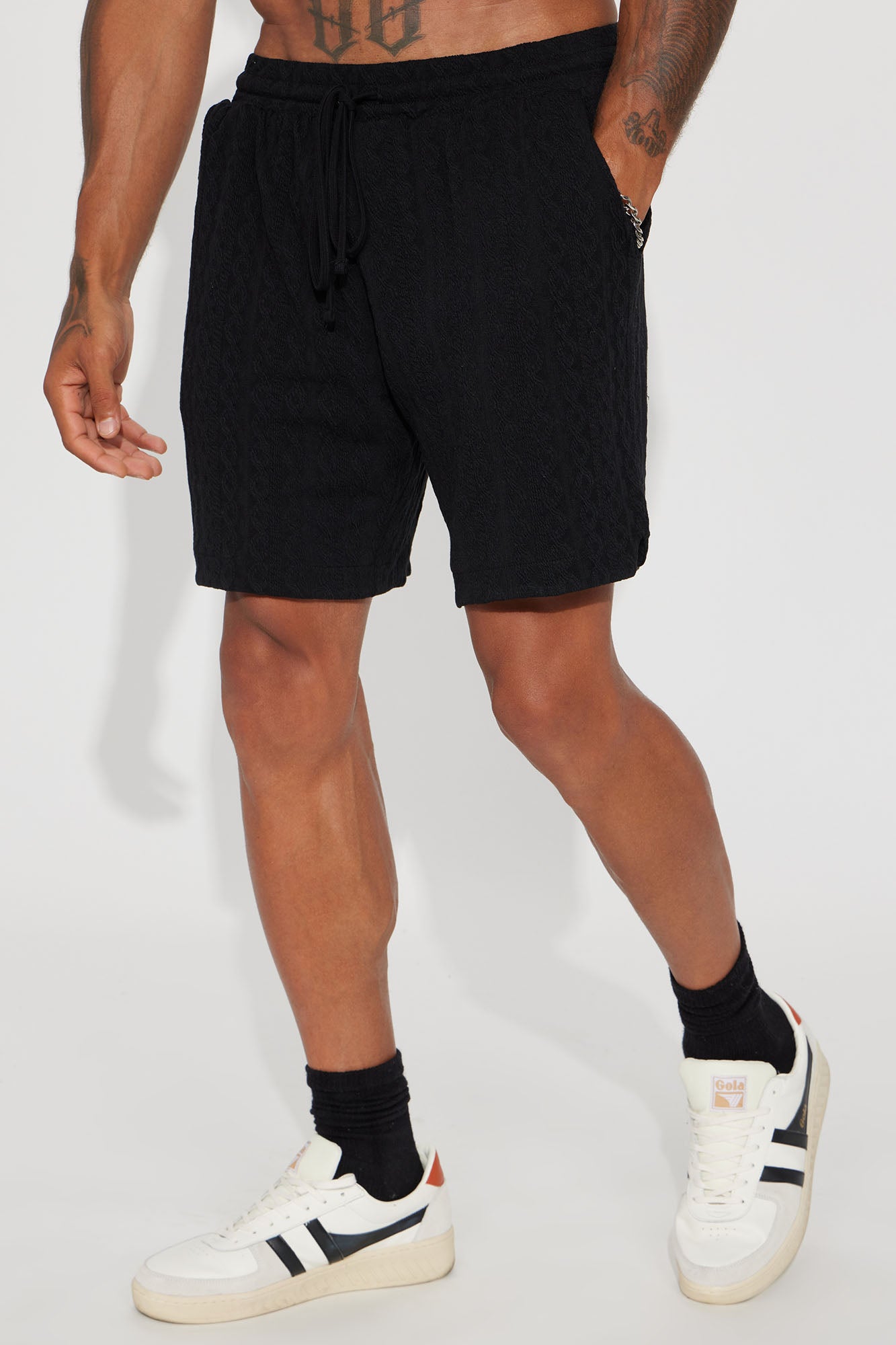 Check My Bank Statement Knit Shorts - Black Fashion Nova