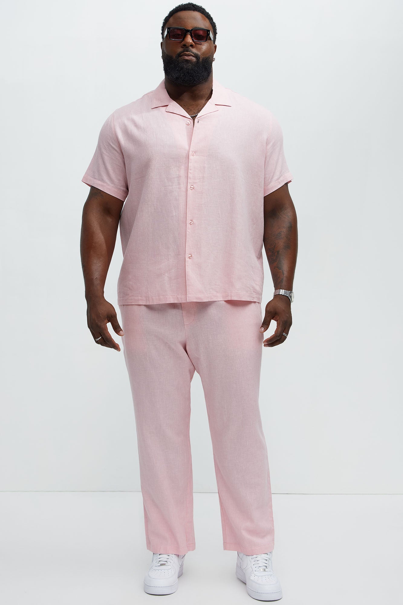 Bahamas Linen Shirt - Pink Fashion Nova