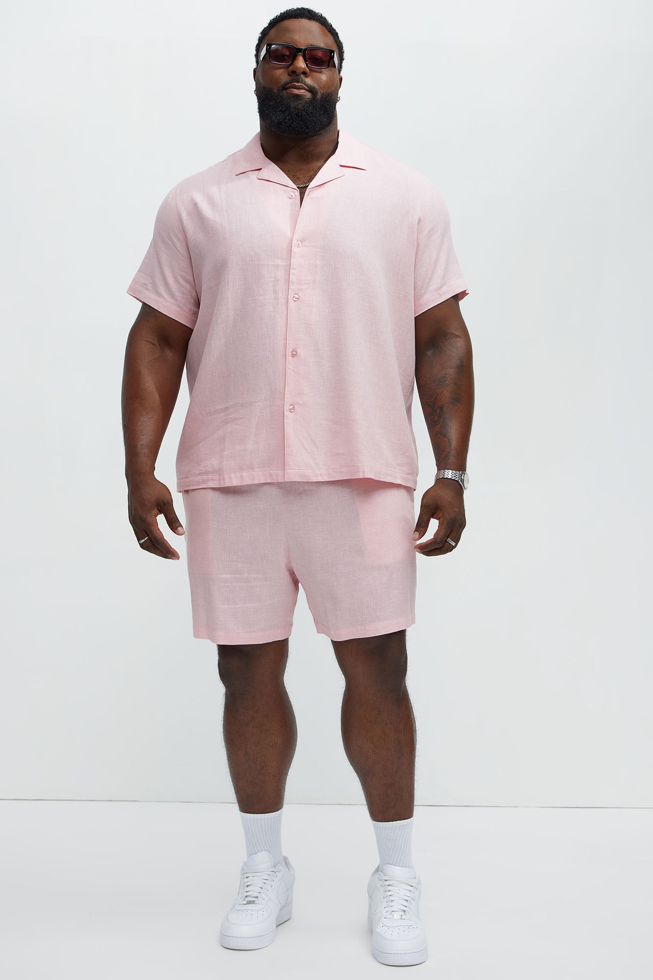 Bahamas Linen Shorts - Pink Fashion Nova