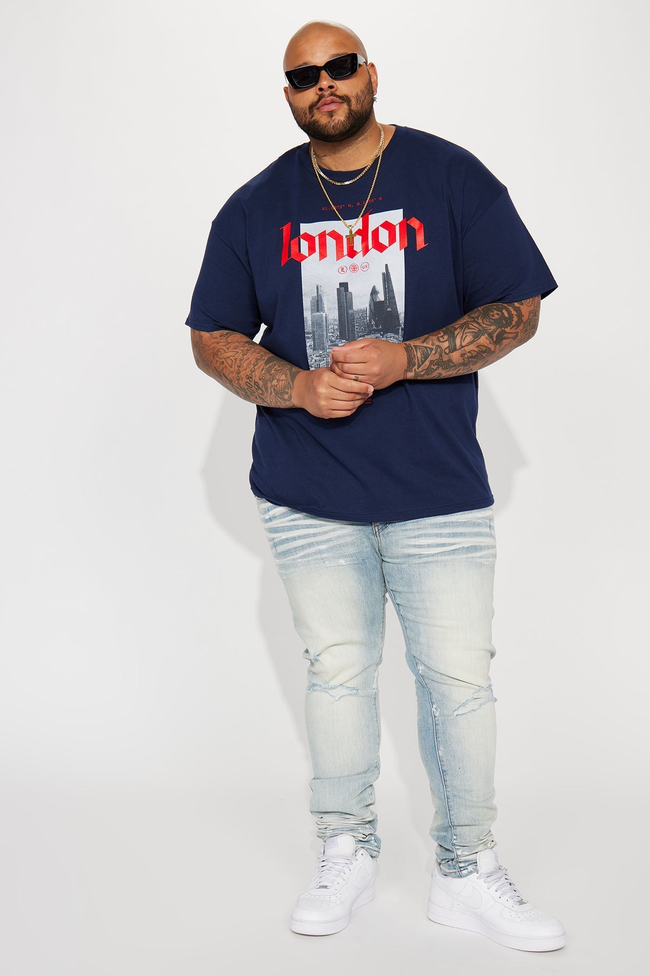 London Short Sleeve Tee - Navy Fashion Nova