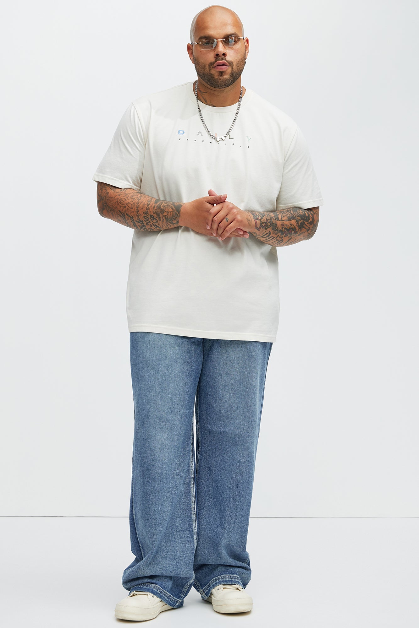 The All Day Flex Waist Baggy Jean - Indigo Fashion Nova